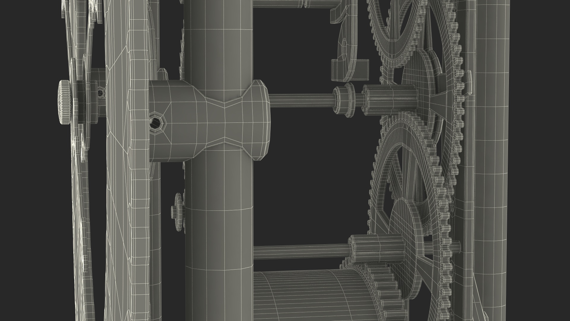 3D model Open Mechanical Skeleton Clock
