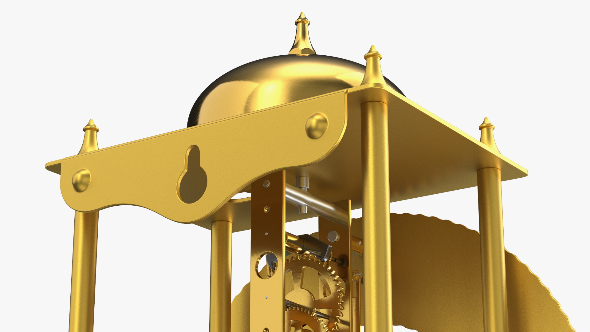 3D model Open Mechanical Skeleton Clock
