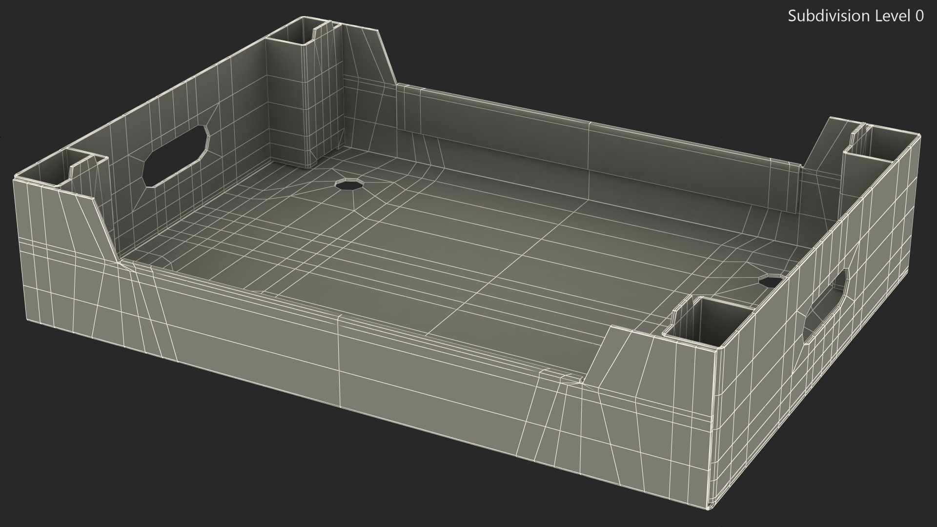3D model Corrugated Tray Box for Vegetables And Fruits