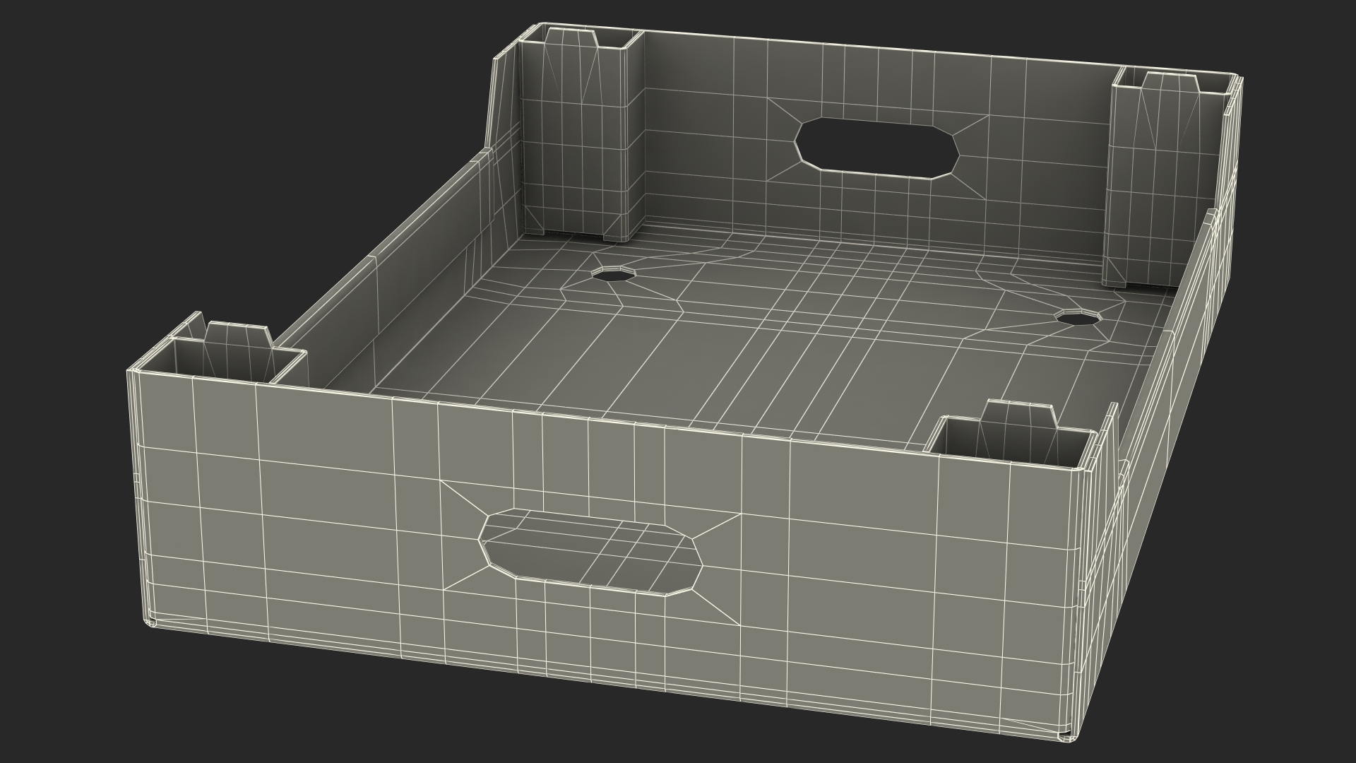 3D model Corrugated Tray Box for Vegetables And Fruits