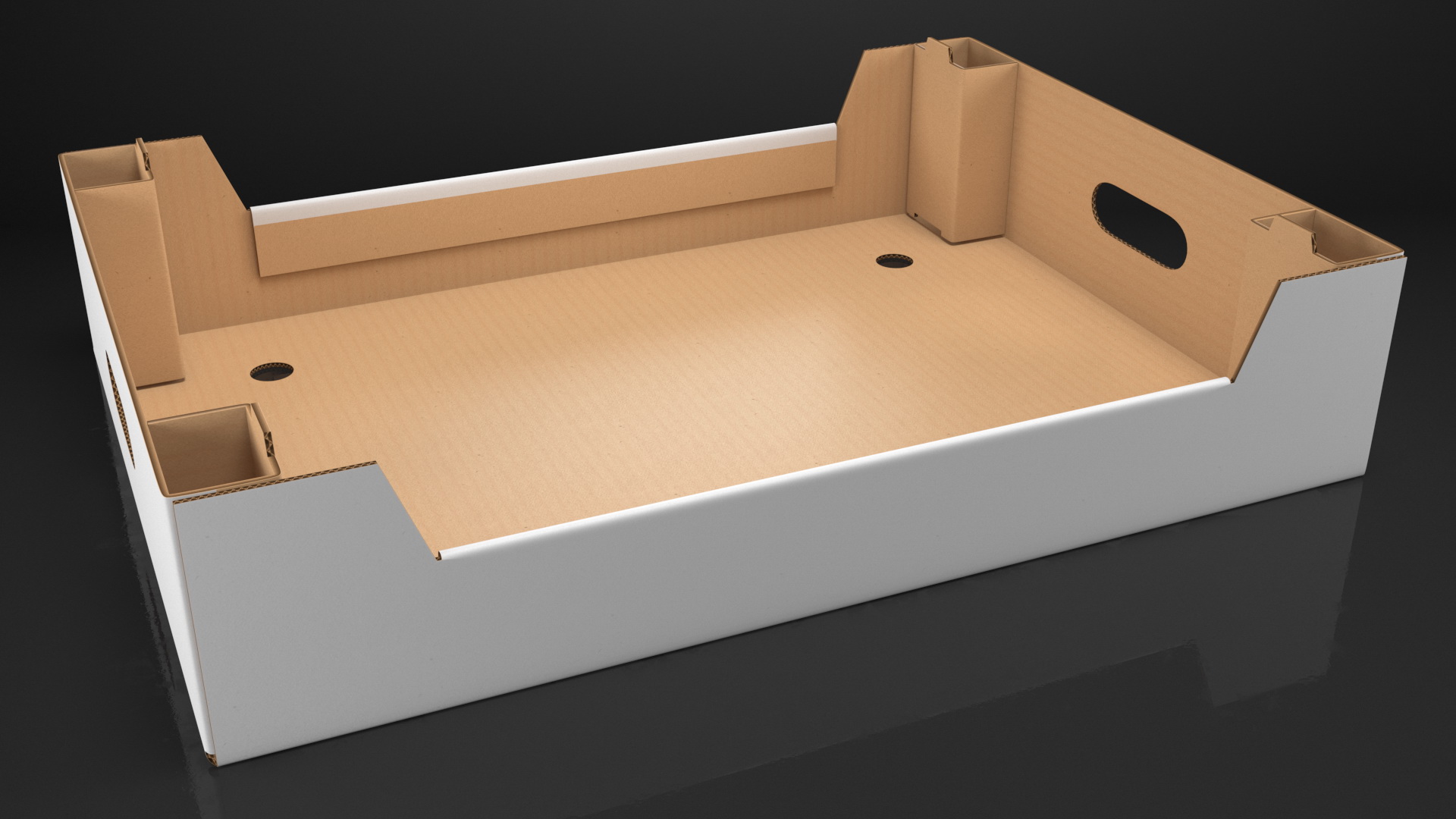 3D model Corrugated Tray Box for Vegetables And Fruits