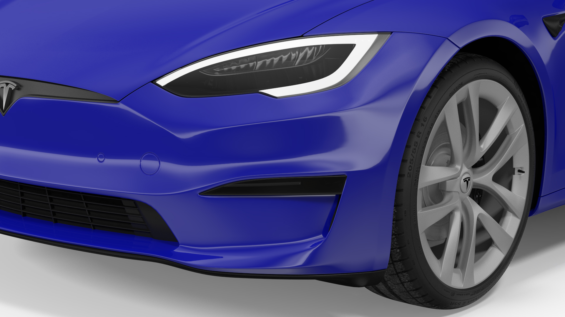 3D Tesla Model S Plaid Exterior Only model