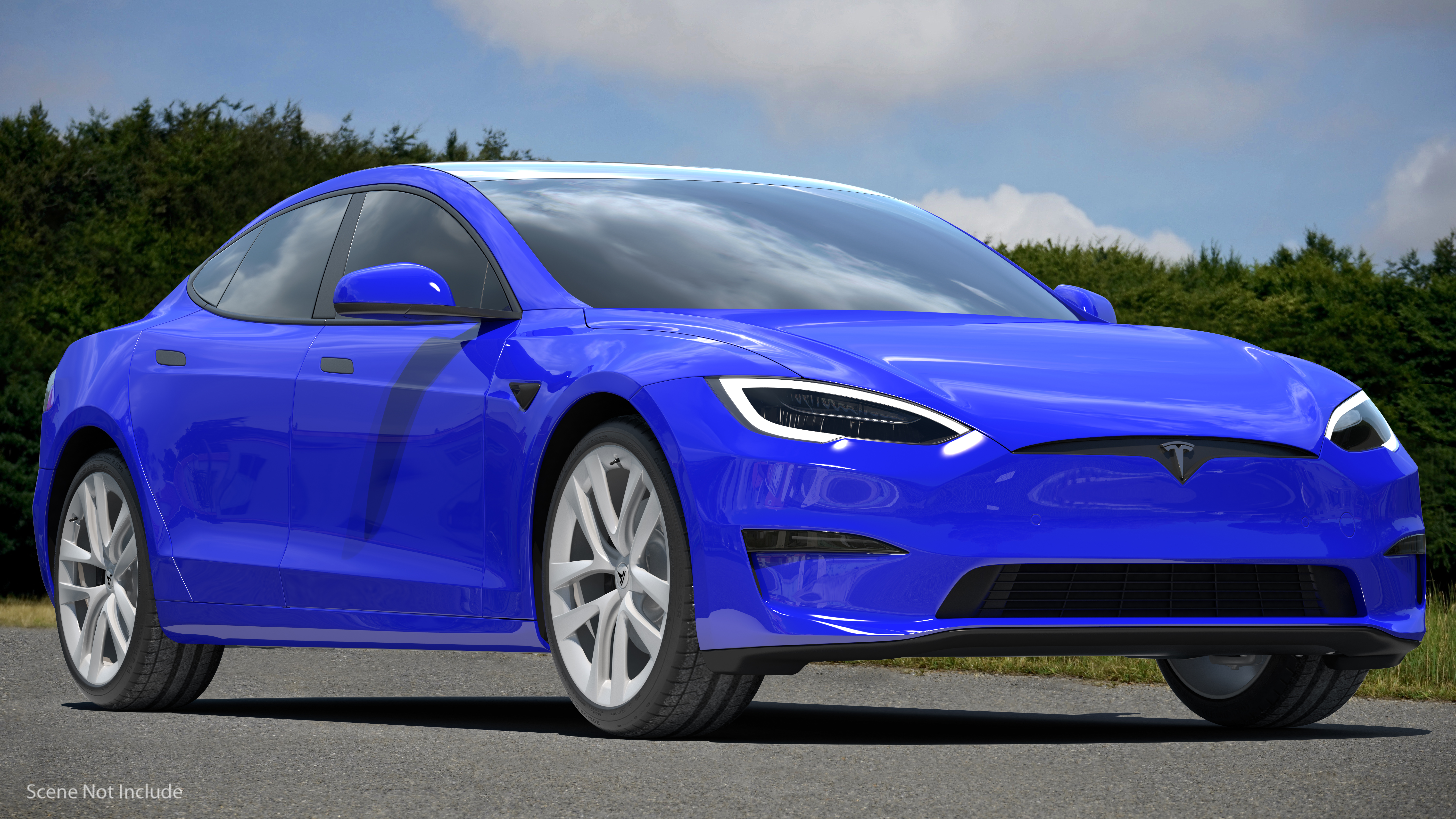 3D Tesla Model S Plaid Exterior Only model