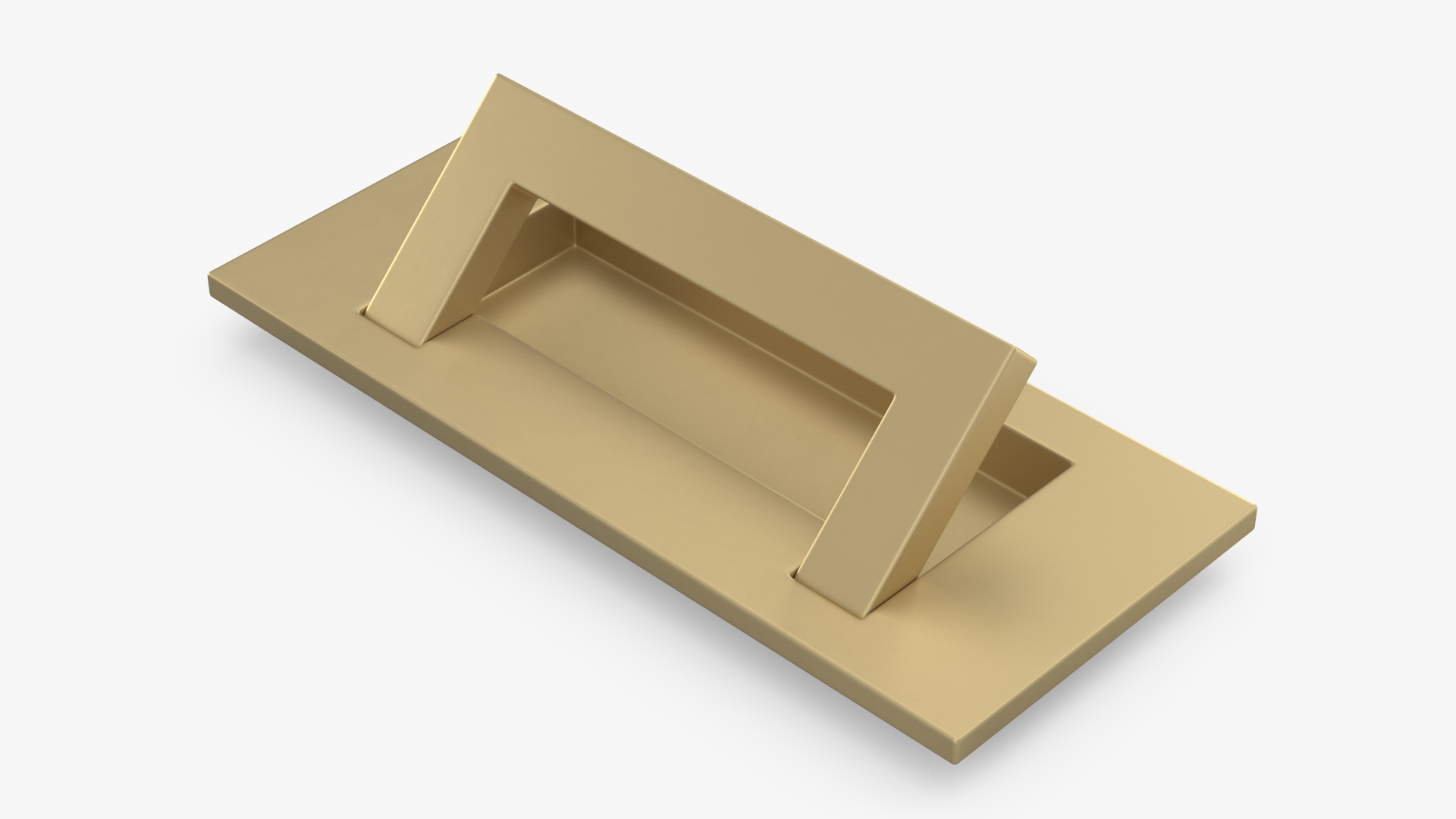 3D model Kitchen Cabinet Handle Recessed Rectangular Bronze