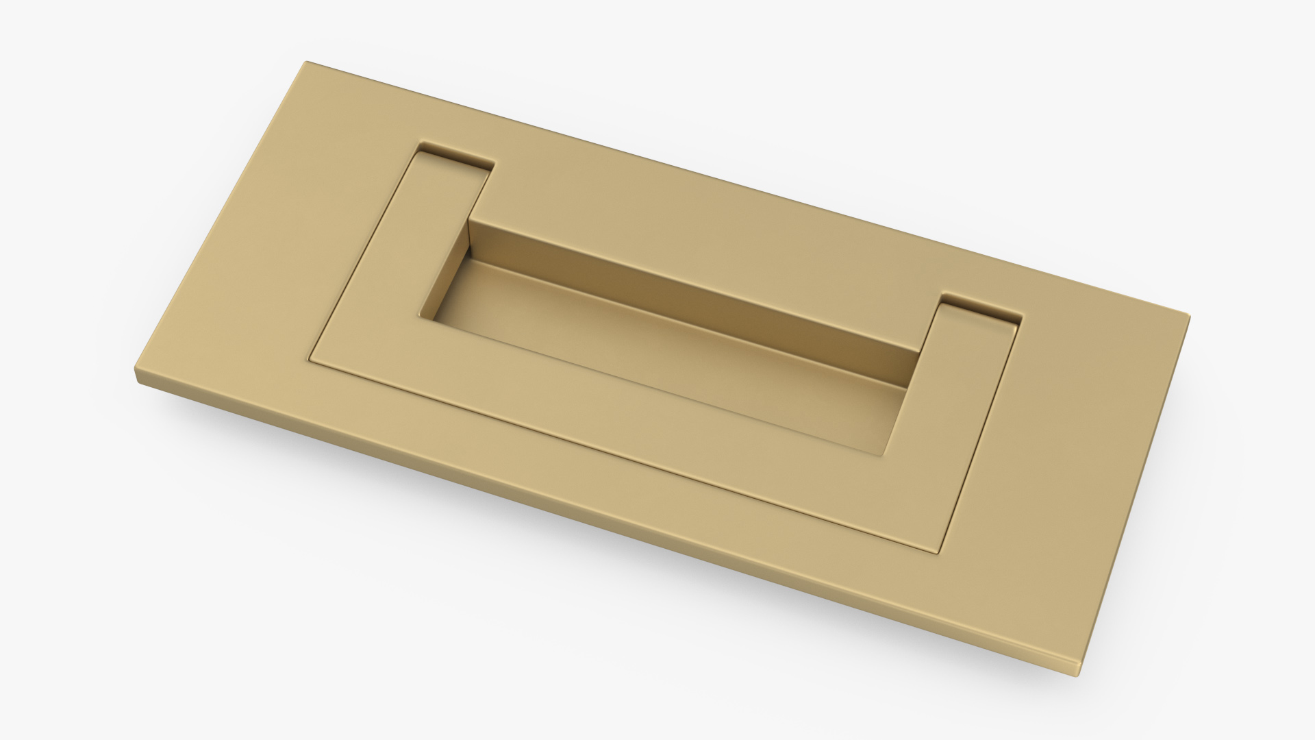 3D model Kitchen Cabinet Handle Recessed Rectangular Bronze