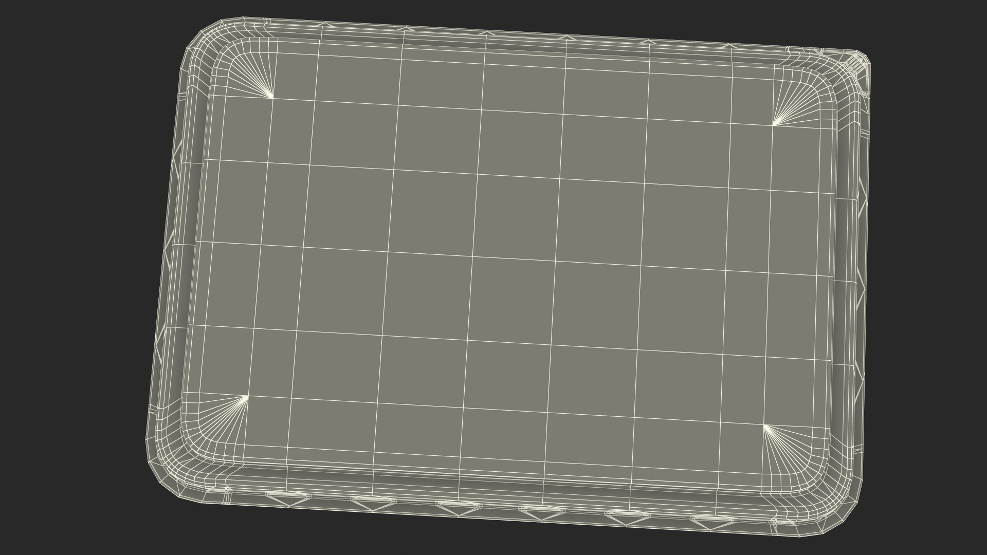 3D model Disposable Plastic Food Tray with Lid 21x15cm