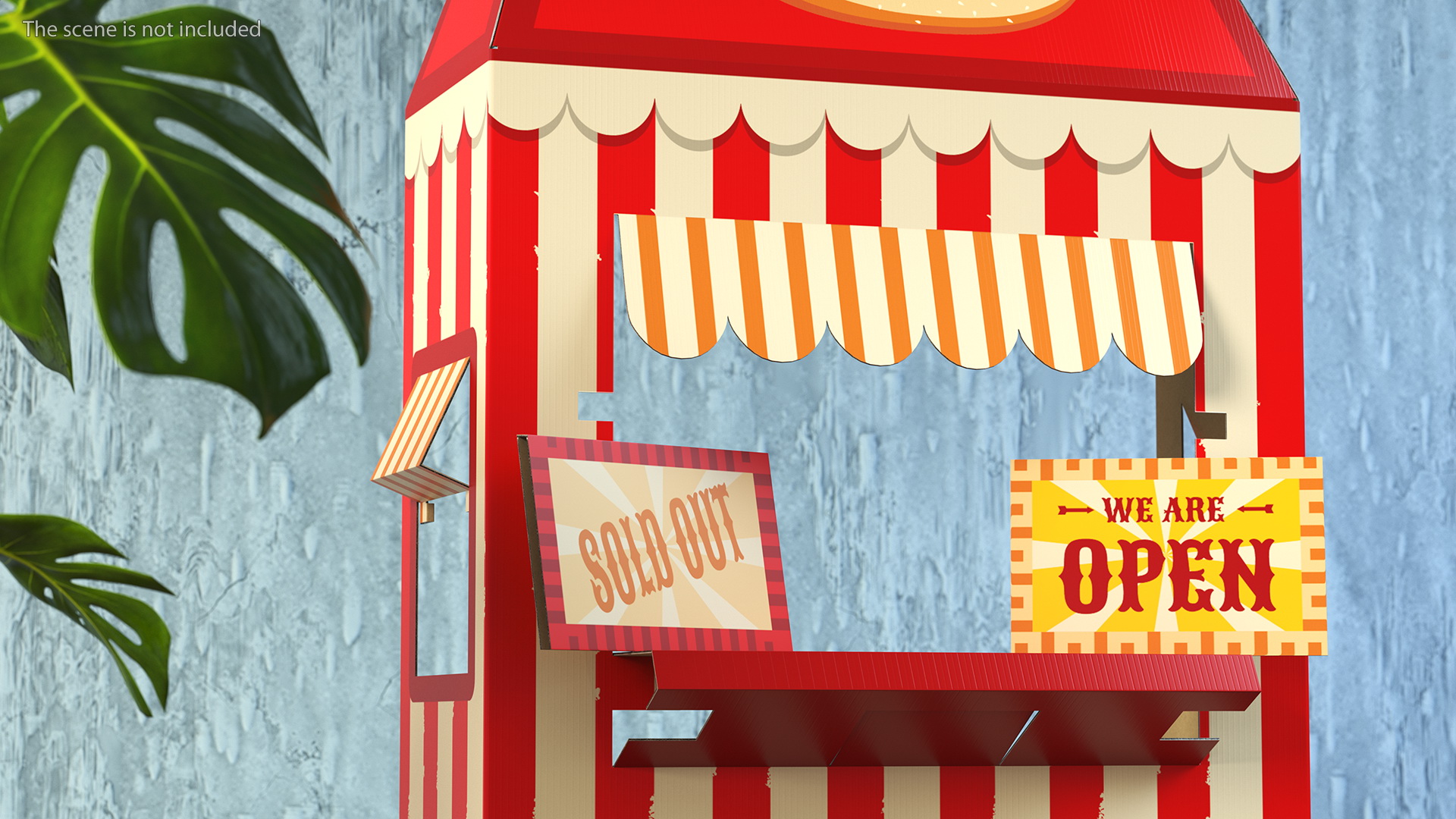 Hot Dog Booth Cardboard Stand 3D model