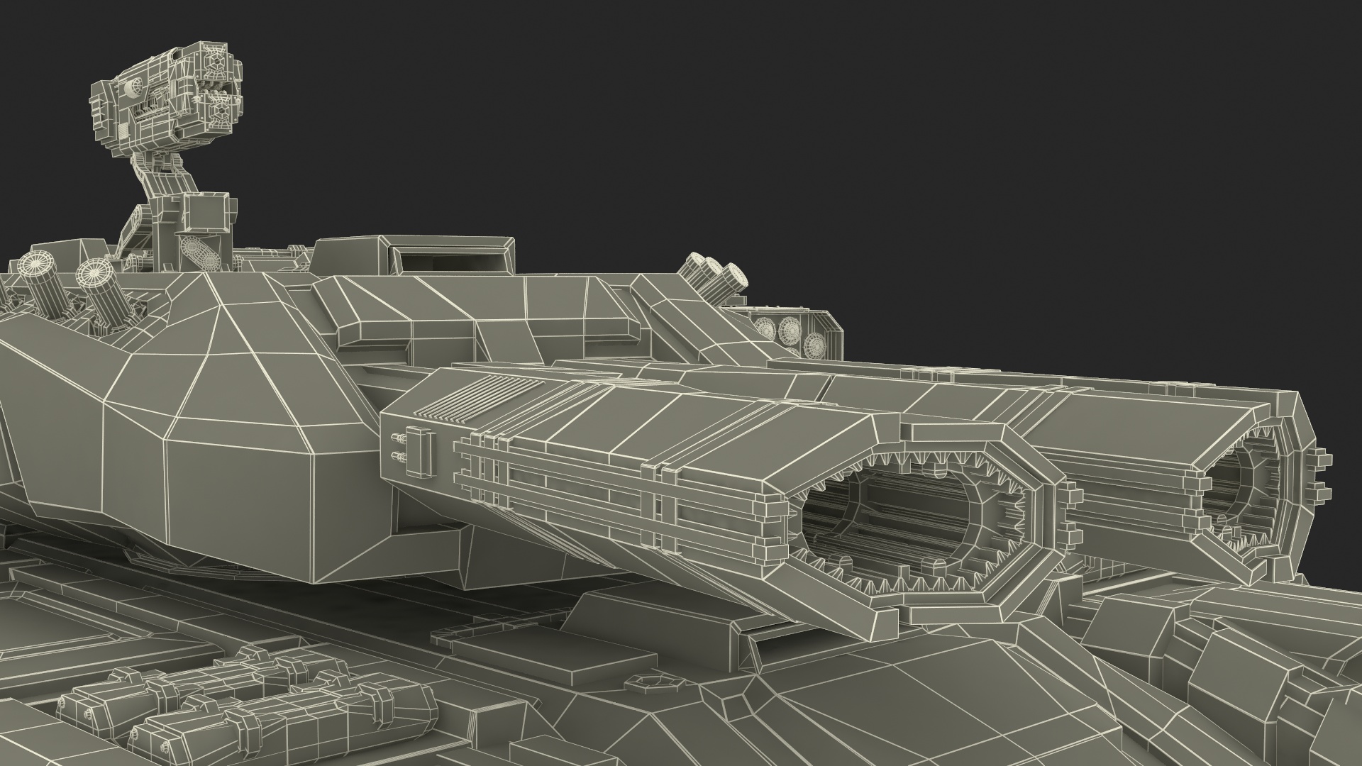 3D Fantastic Heavy Tank White Rigged model