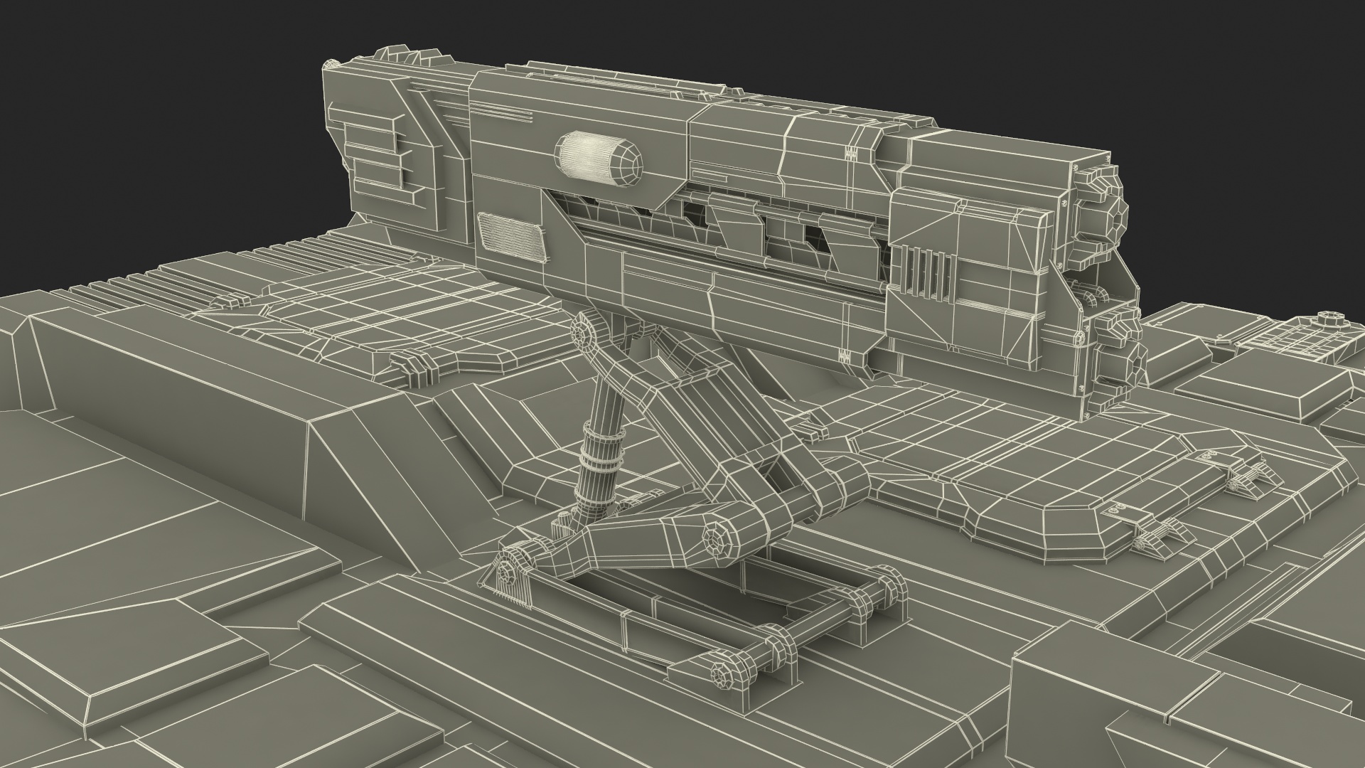 3D Fantastic Heavy Tank White Rigged model