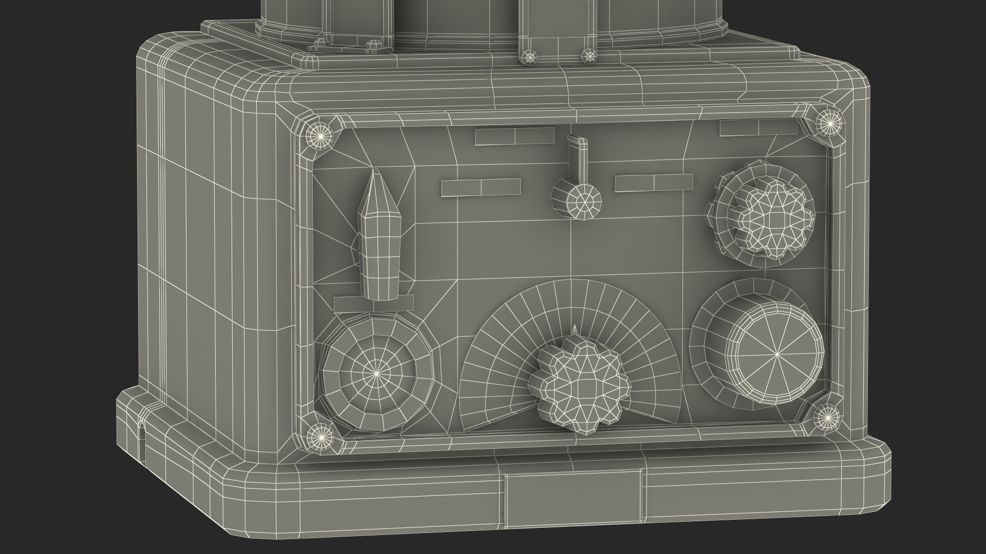 3D Military Direction Finder Antenna model