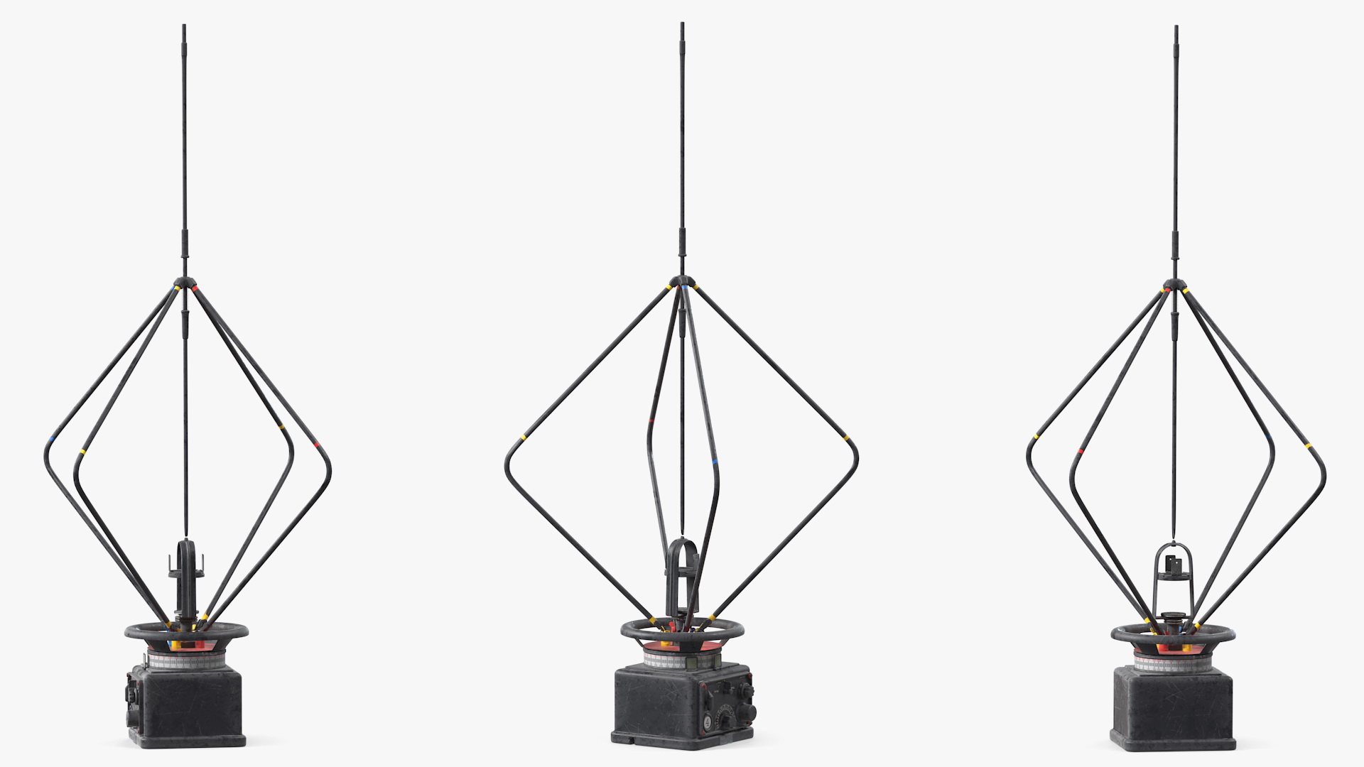 3D Military Direction Finder Antenna model