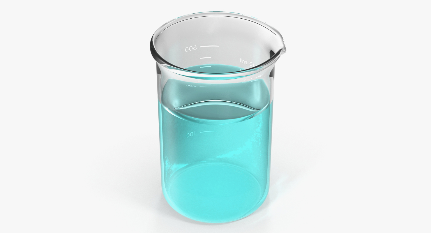 3D model Measuring Cup with Liquid