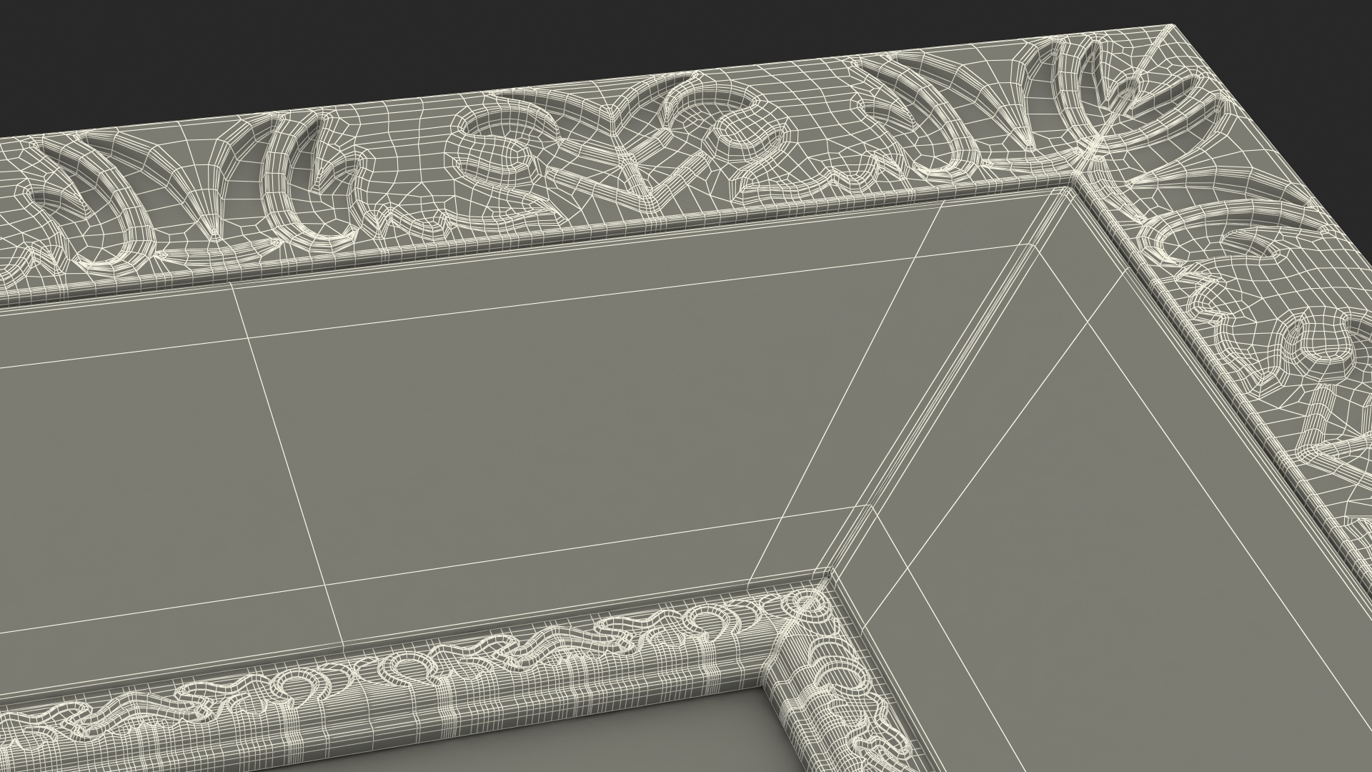 3D Ornate Picture Frame with Picture model