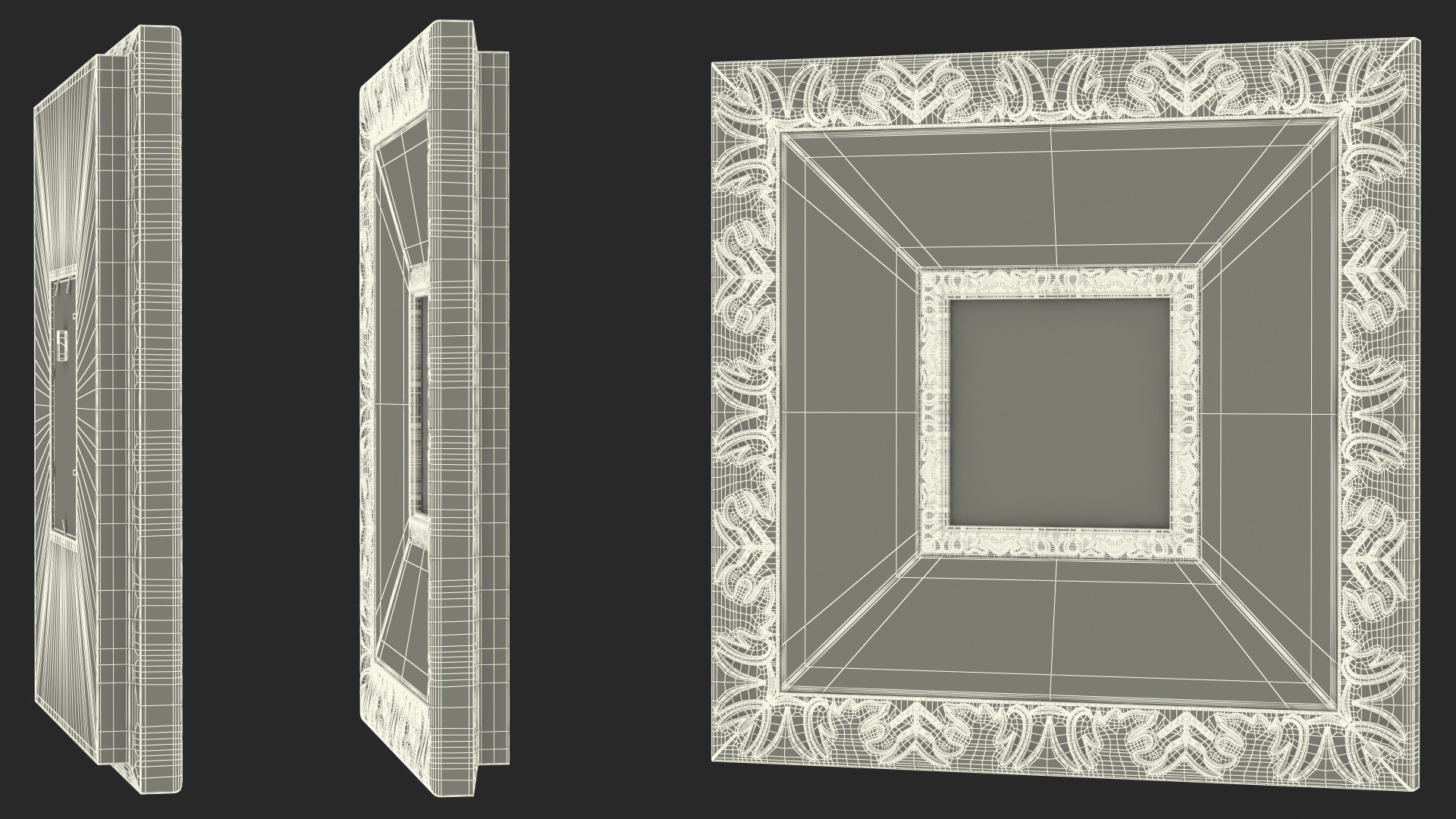 3D Ornate Picture Frame with Picture model