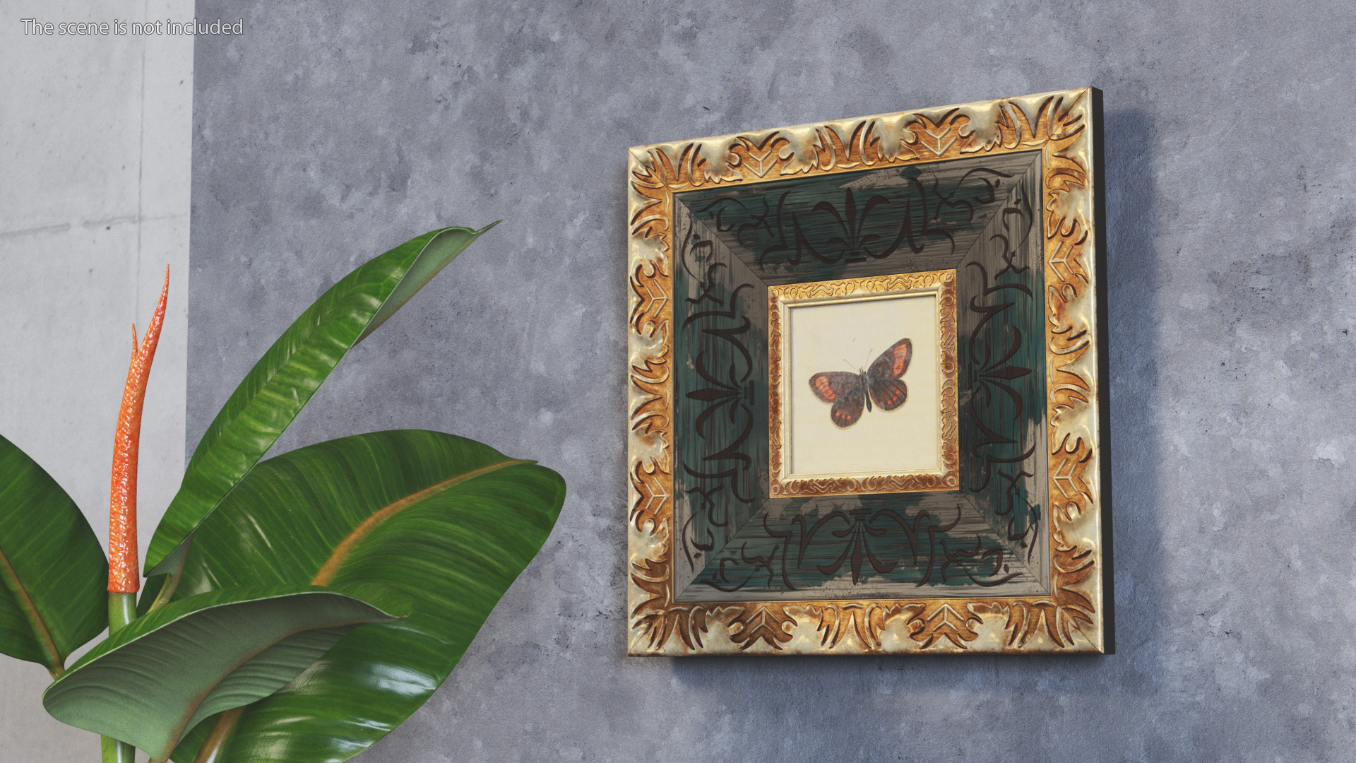 3D Ornate Picture Frame with Picture model