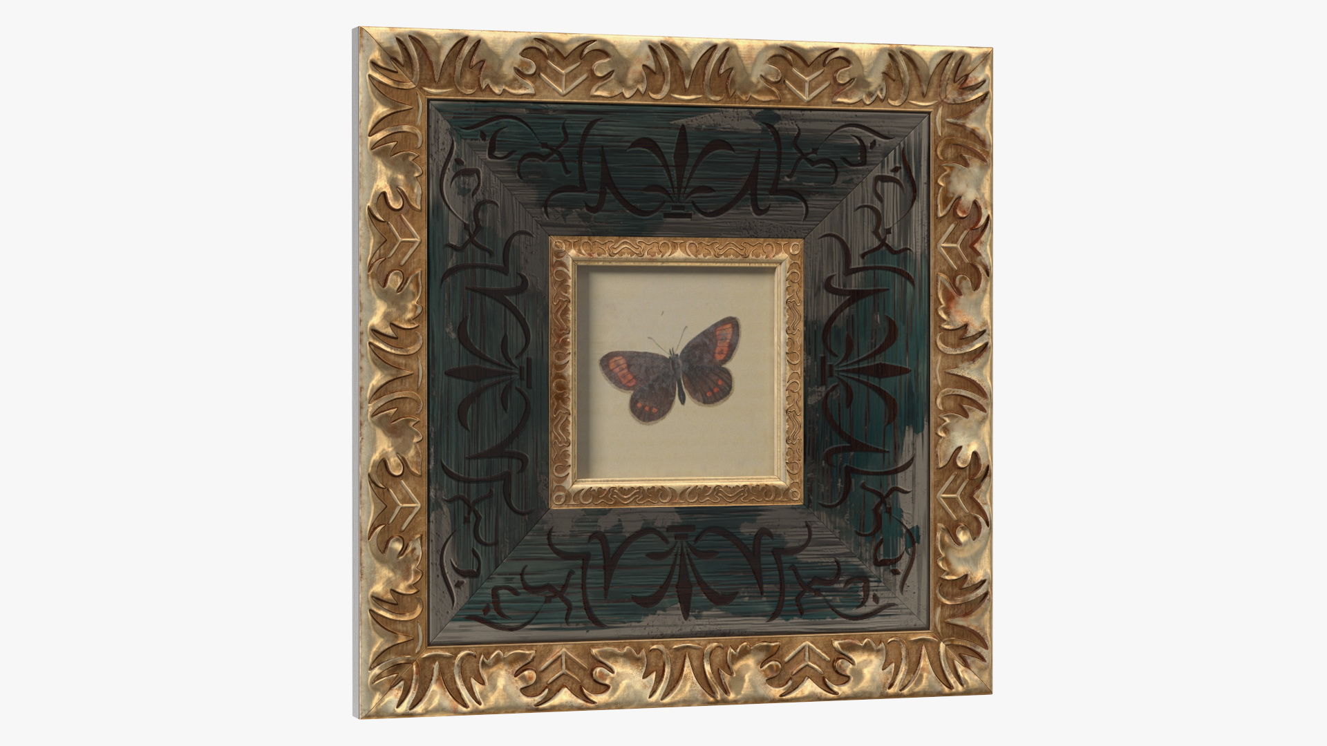 3D Ornate Picture Frame with Picture model