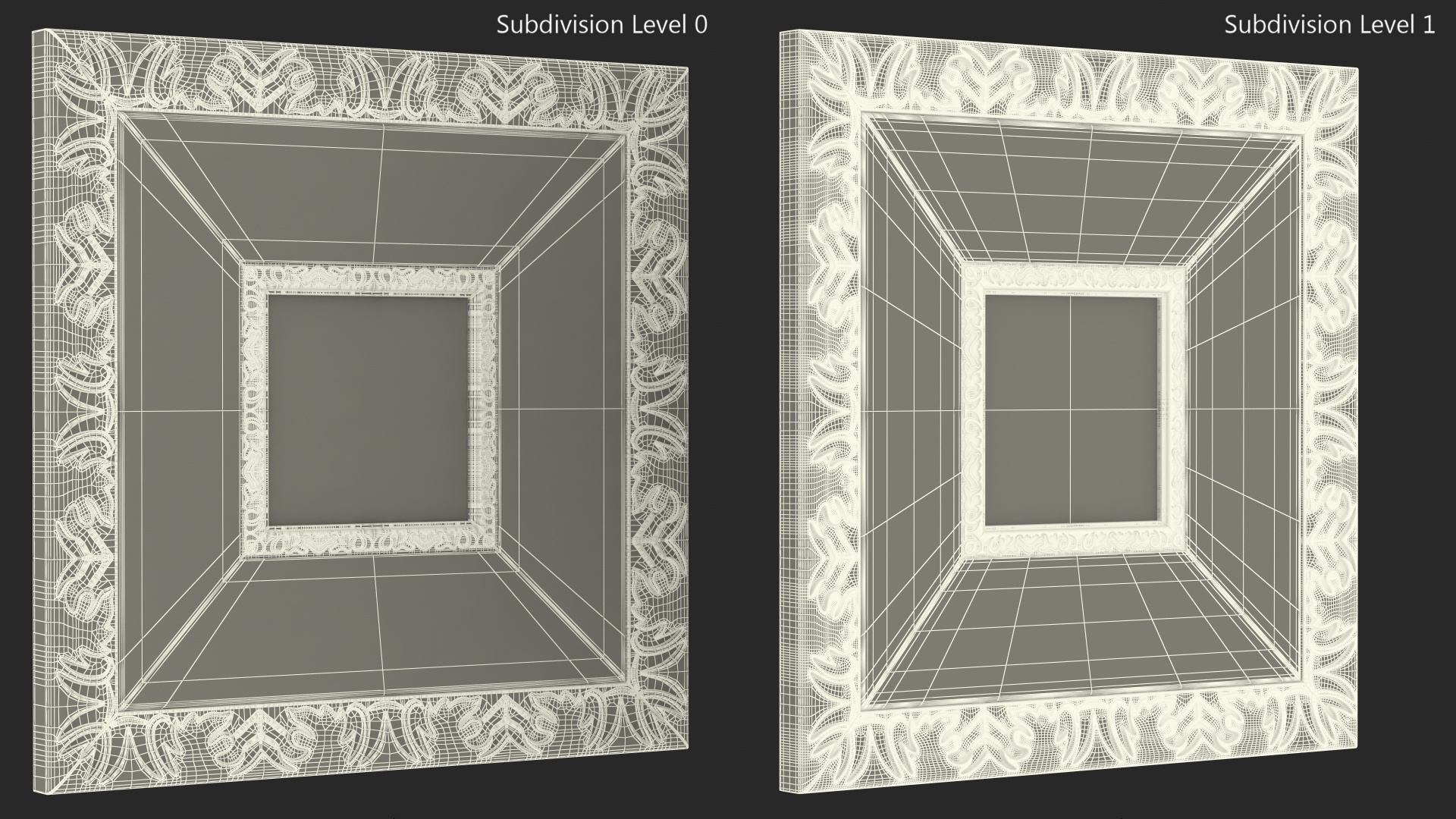 3D Ornate Picture Frame with Picture model