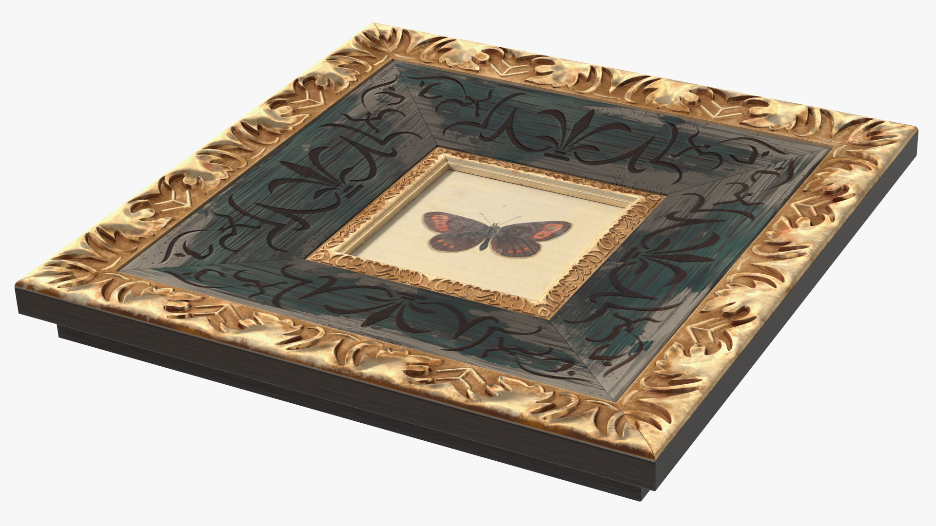 3D Ornate Picture Frame with Picture model