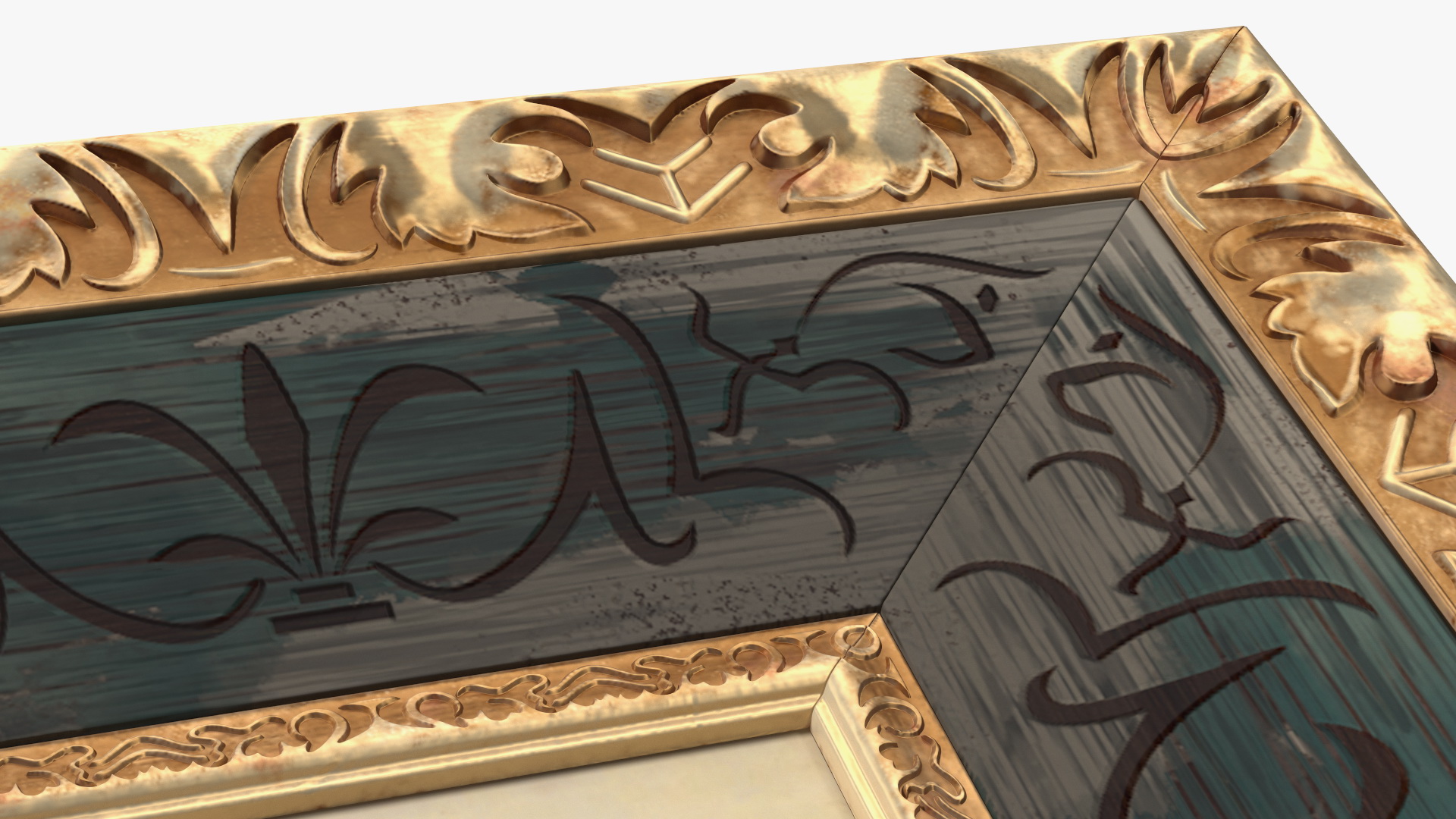 3D Ornate Picture Frame with Picture model