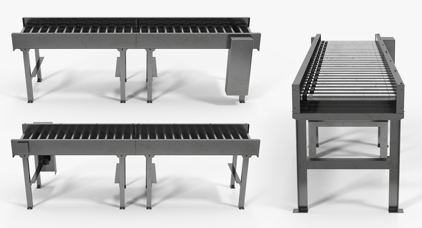 3D Motorised Conveyor Belt model