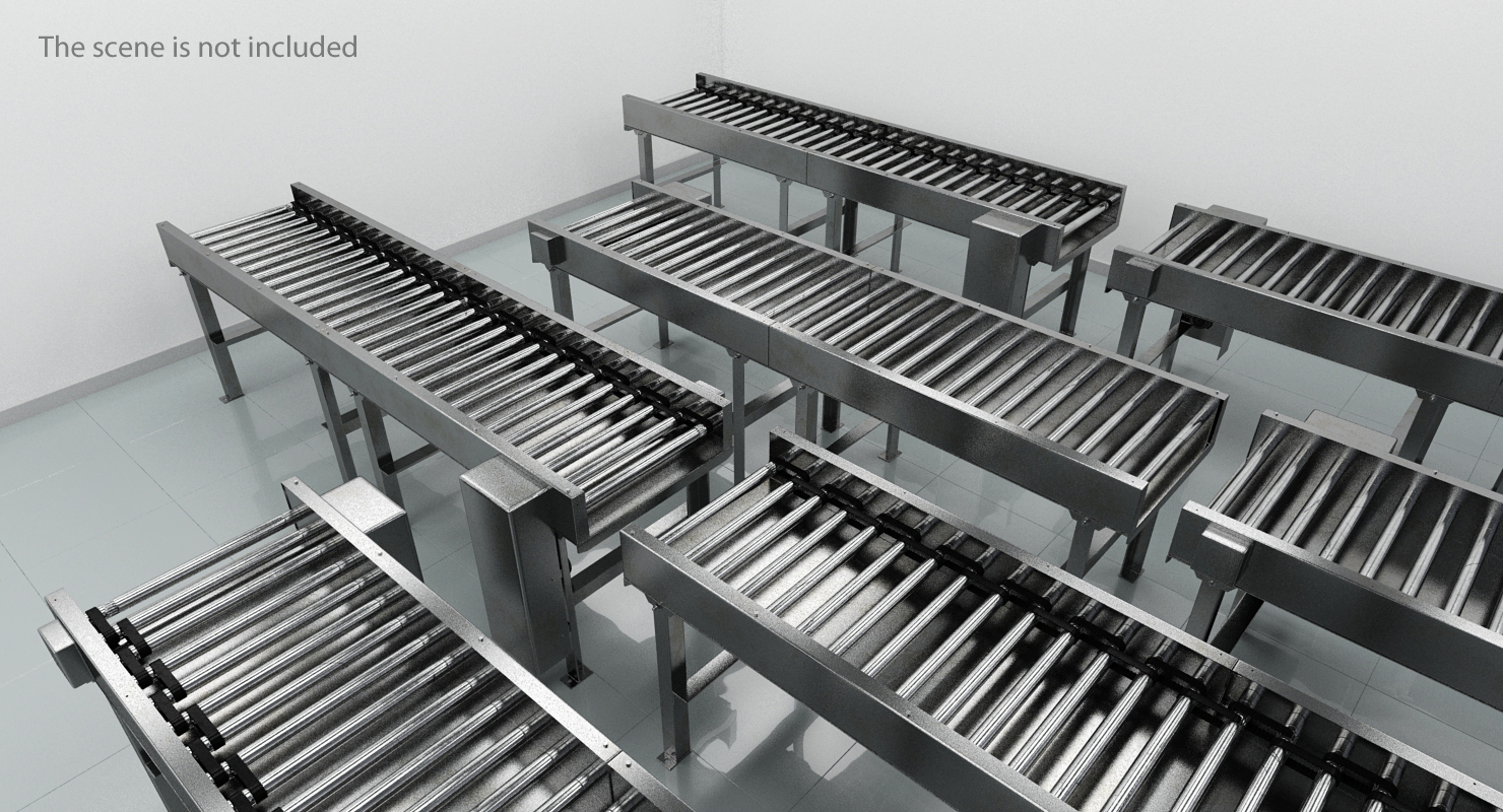 3D Motorised Conveyor Belt model