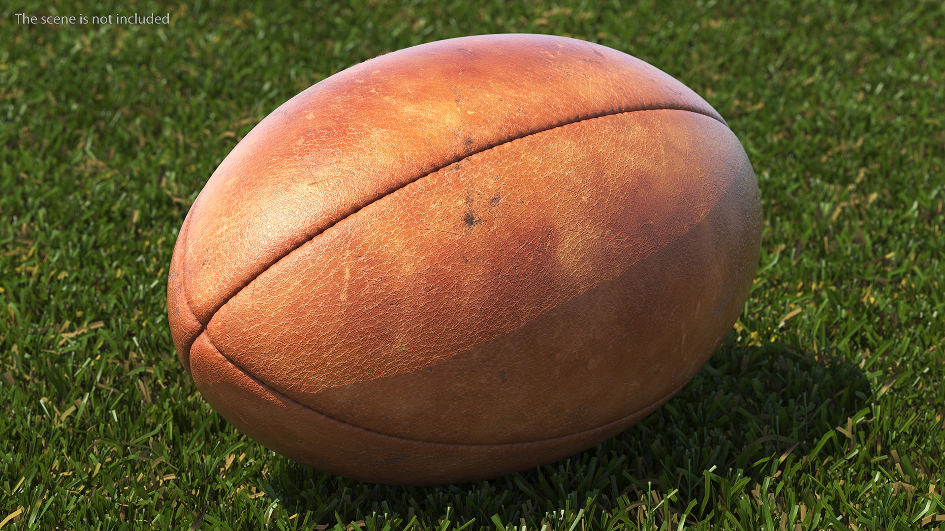 3D Vintage Lace Up Rugby Ball