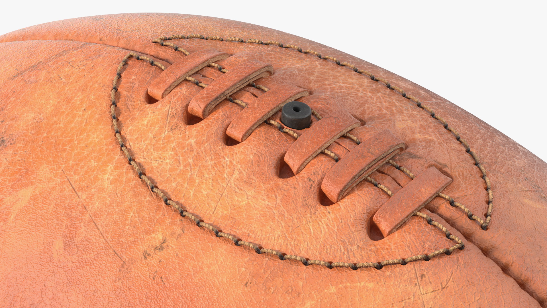 3D Vintage Lace Up Rugby Ball