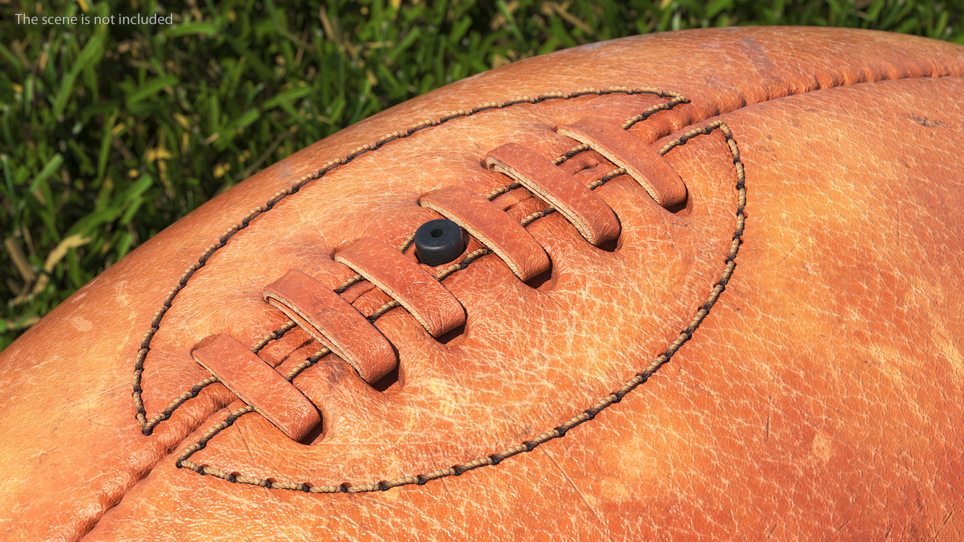 3D Vintage Lace Up Rugby Ball