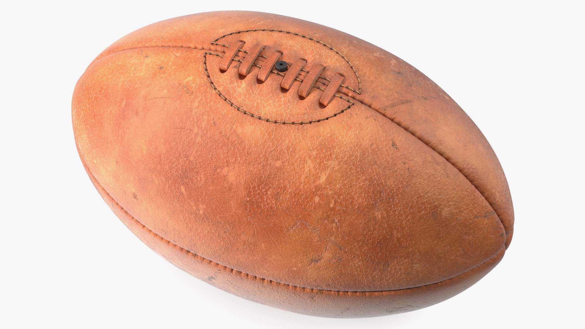 3D Vintage Lace Up Rugby Ball