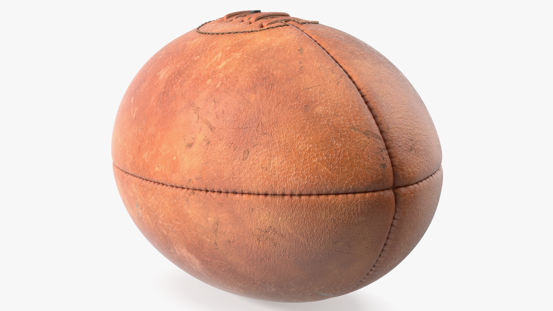 3D Vintage Lace Up Rugby Ball