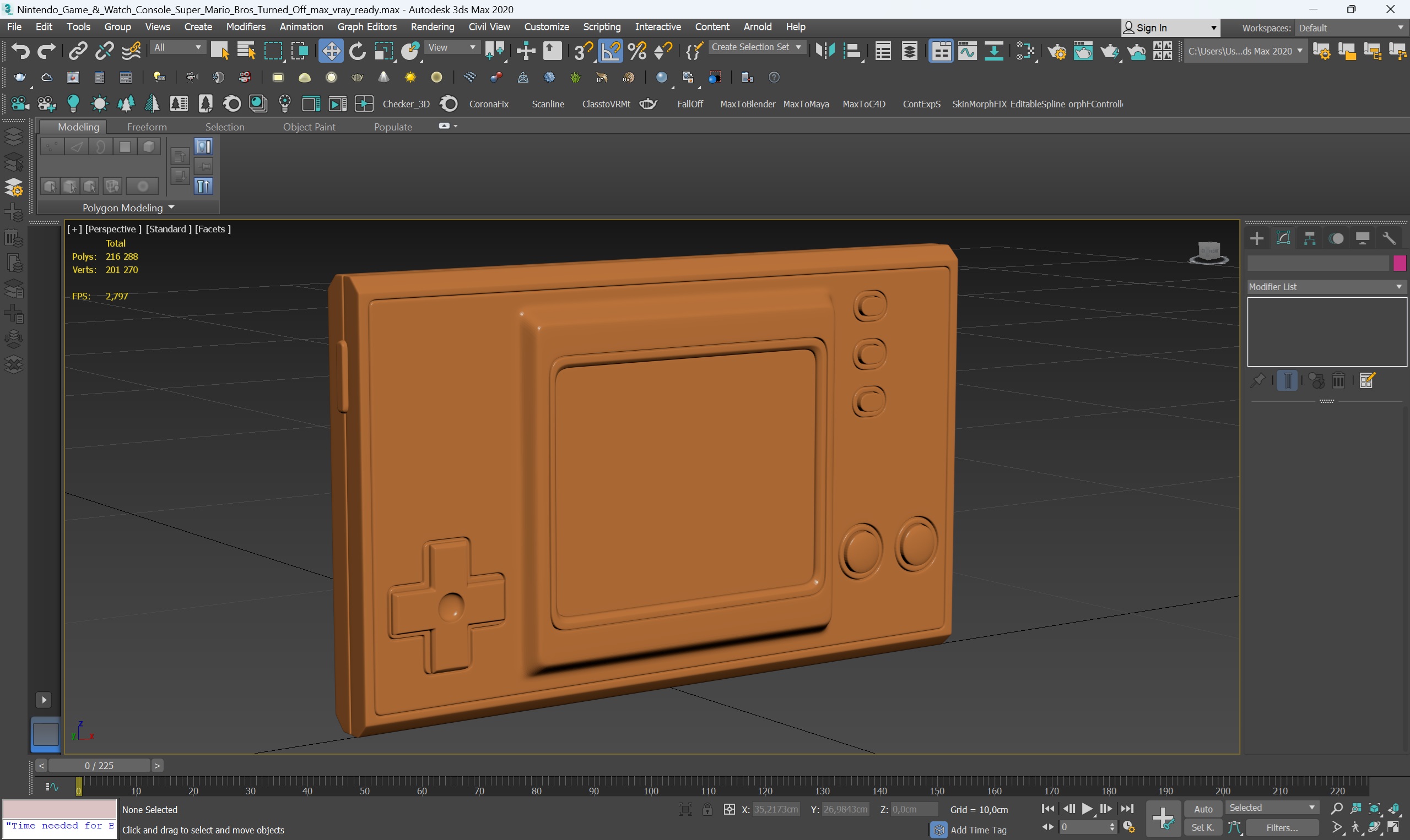 Nintendo Game and Watch Console Super Mario Bros Turned Off for 3D Print 3D