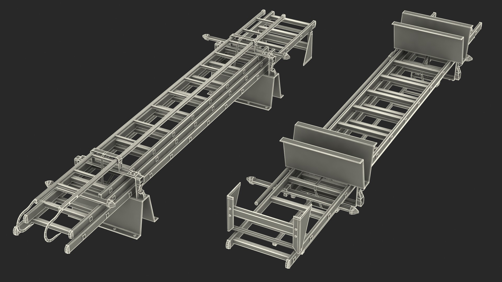 3D Folded Fire Ladder model