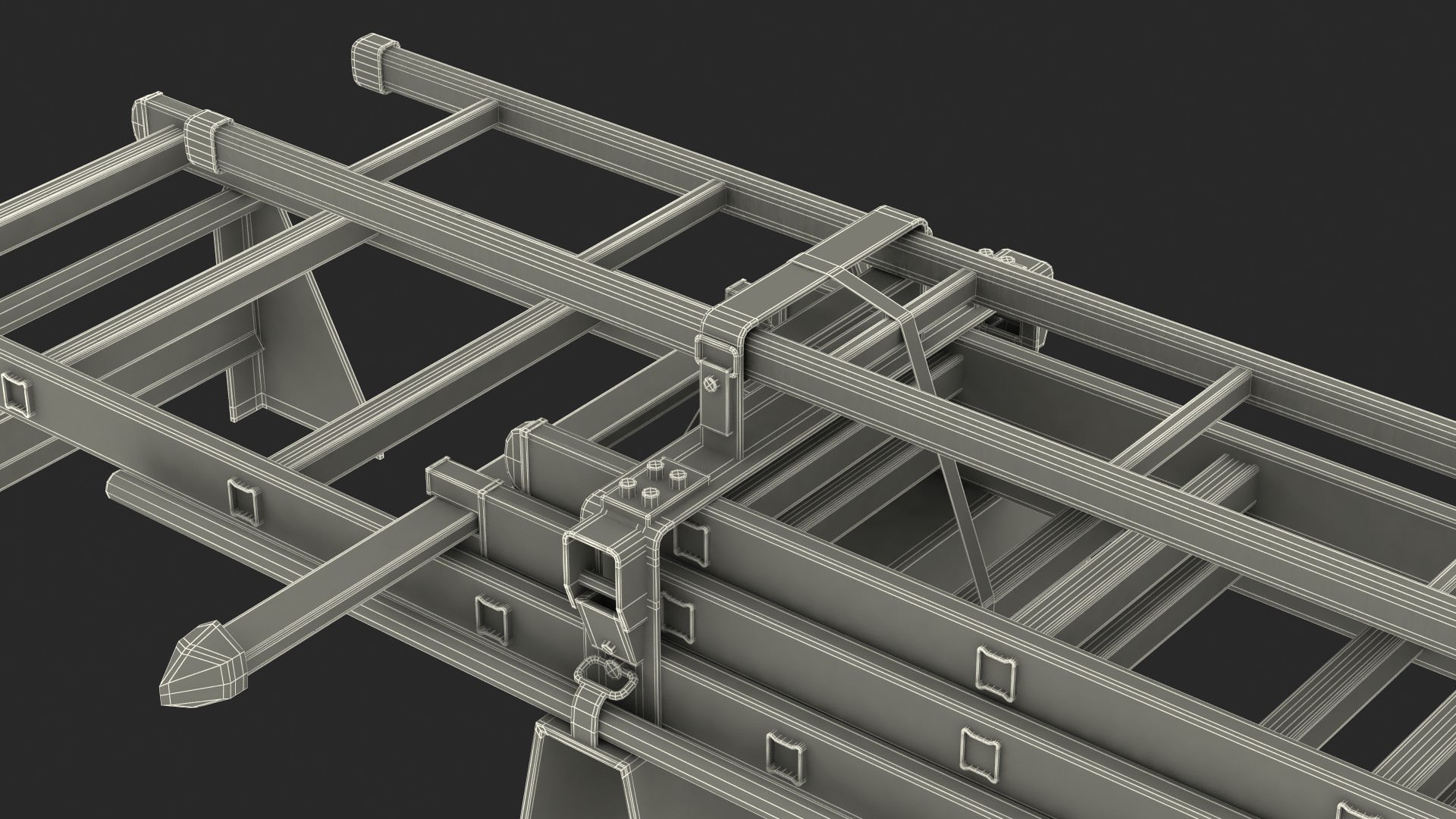 3D Folded Fire Ladder model