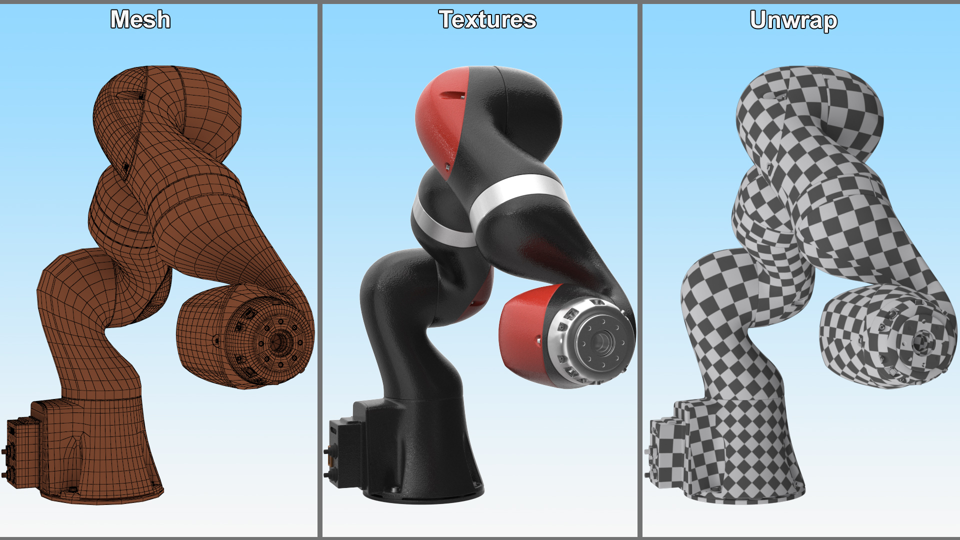 Industrial Robotic Hand Rigged for Maya 3D model