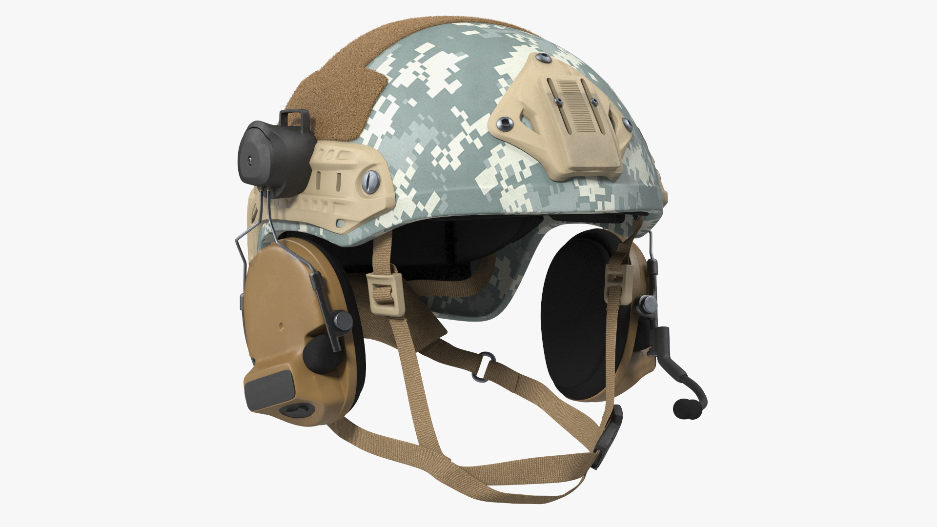 Army Soldier in Grey Camo with Rifle Aiming Fur 3D