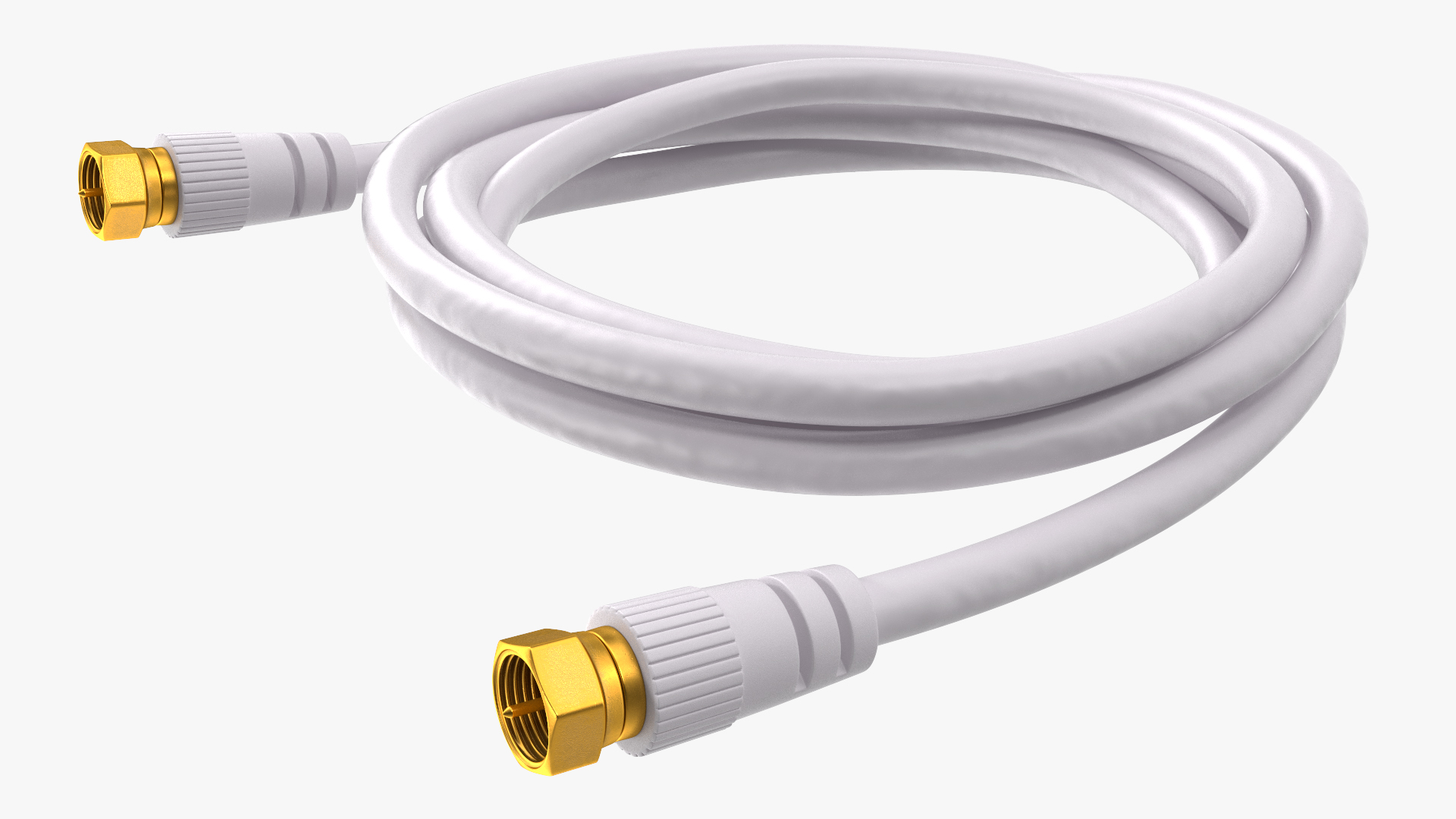 3D F Type RG6 Coax Cable Gold Plated model