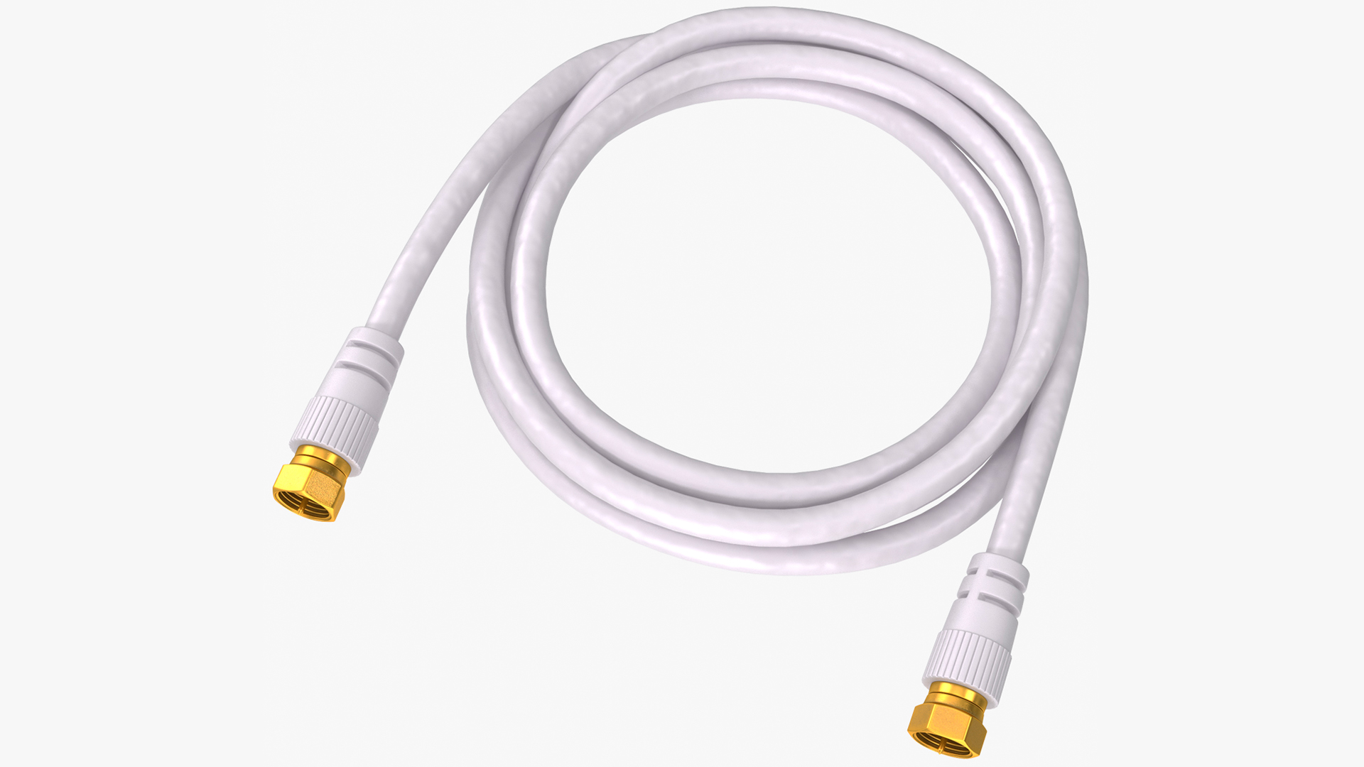 3D F Type RG6 Coax Cable Gold Plated model