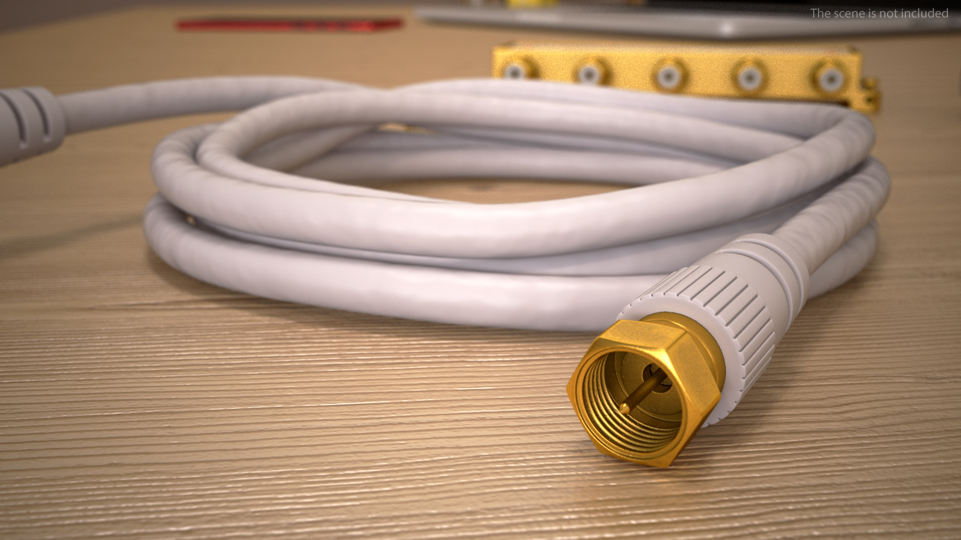 3D F Type RG6 Coax Cable Gold Plated model