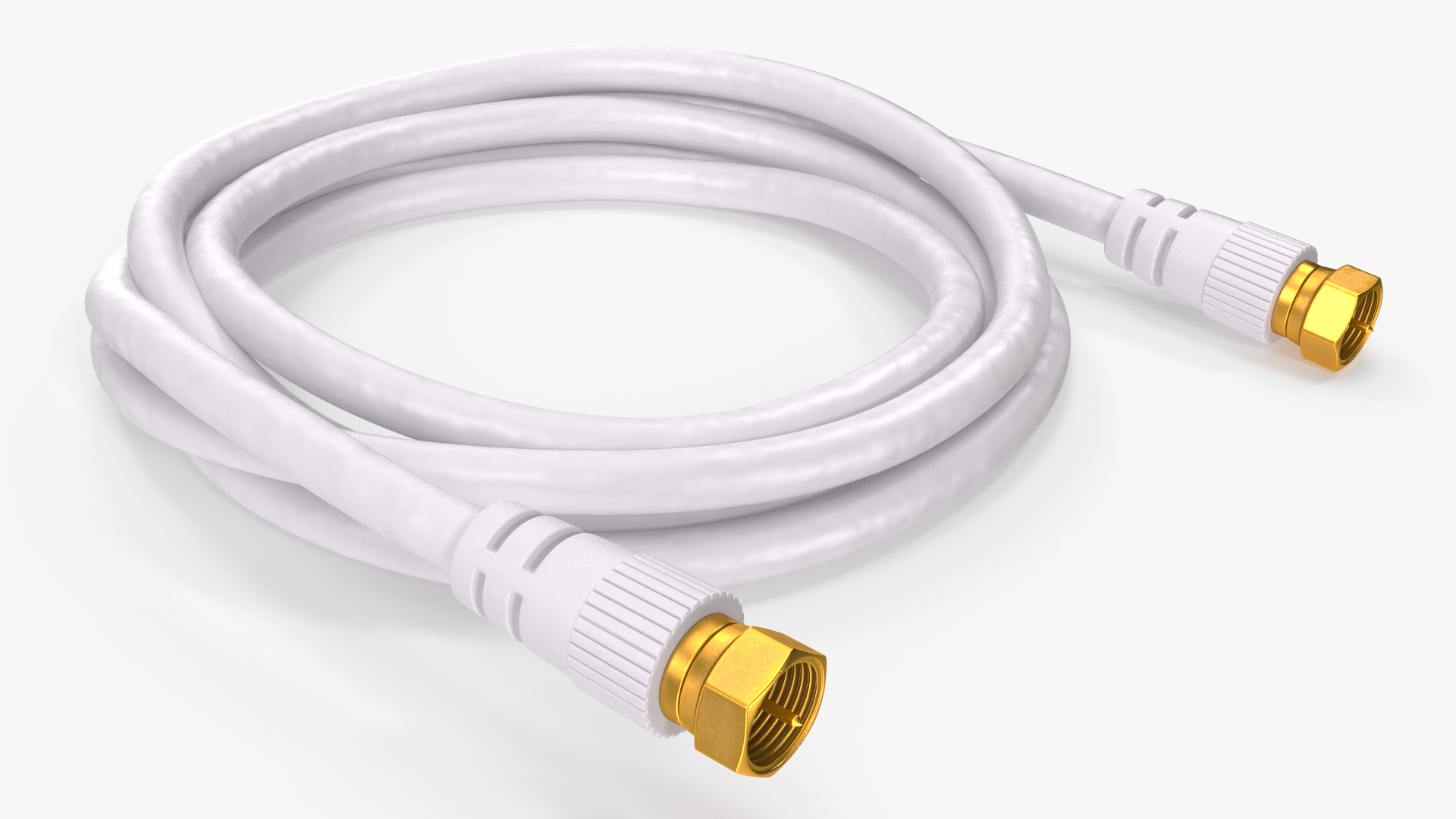 3D F Type RG6 Coax Cable Gold Plated model