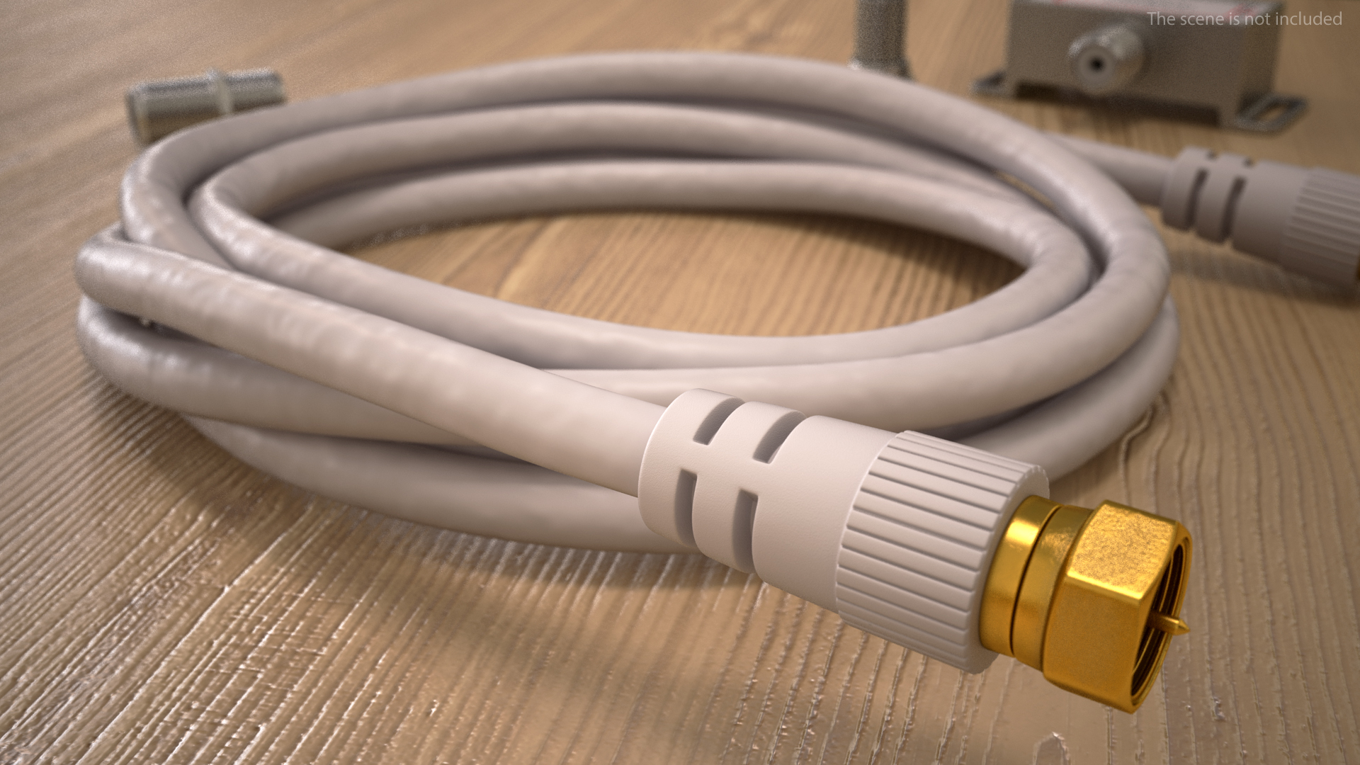 3D F Type RG6 Coax Cable Gold Plated model