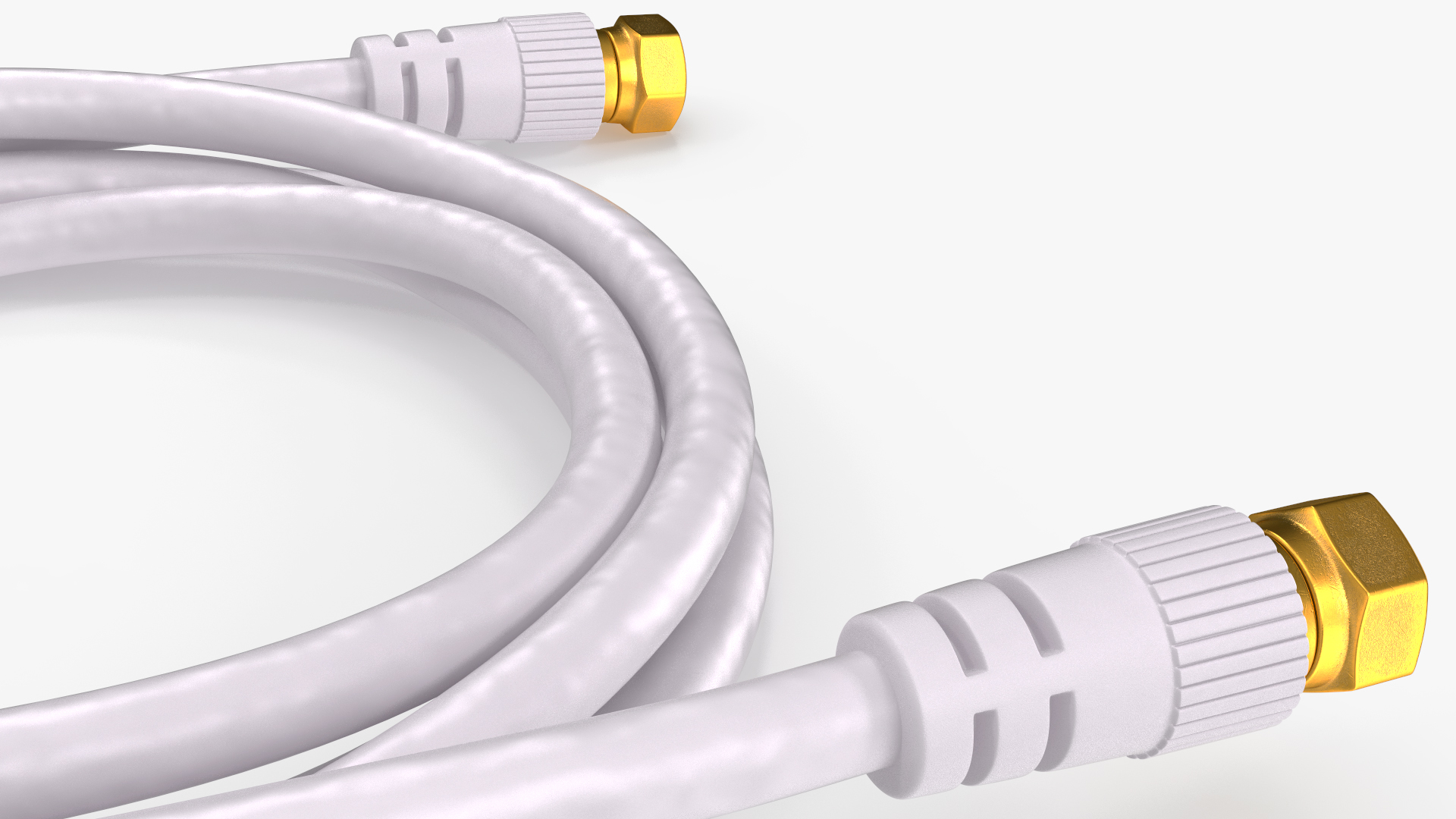 3D F Type RG6 Coax Cable Gold Plated model