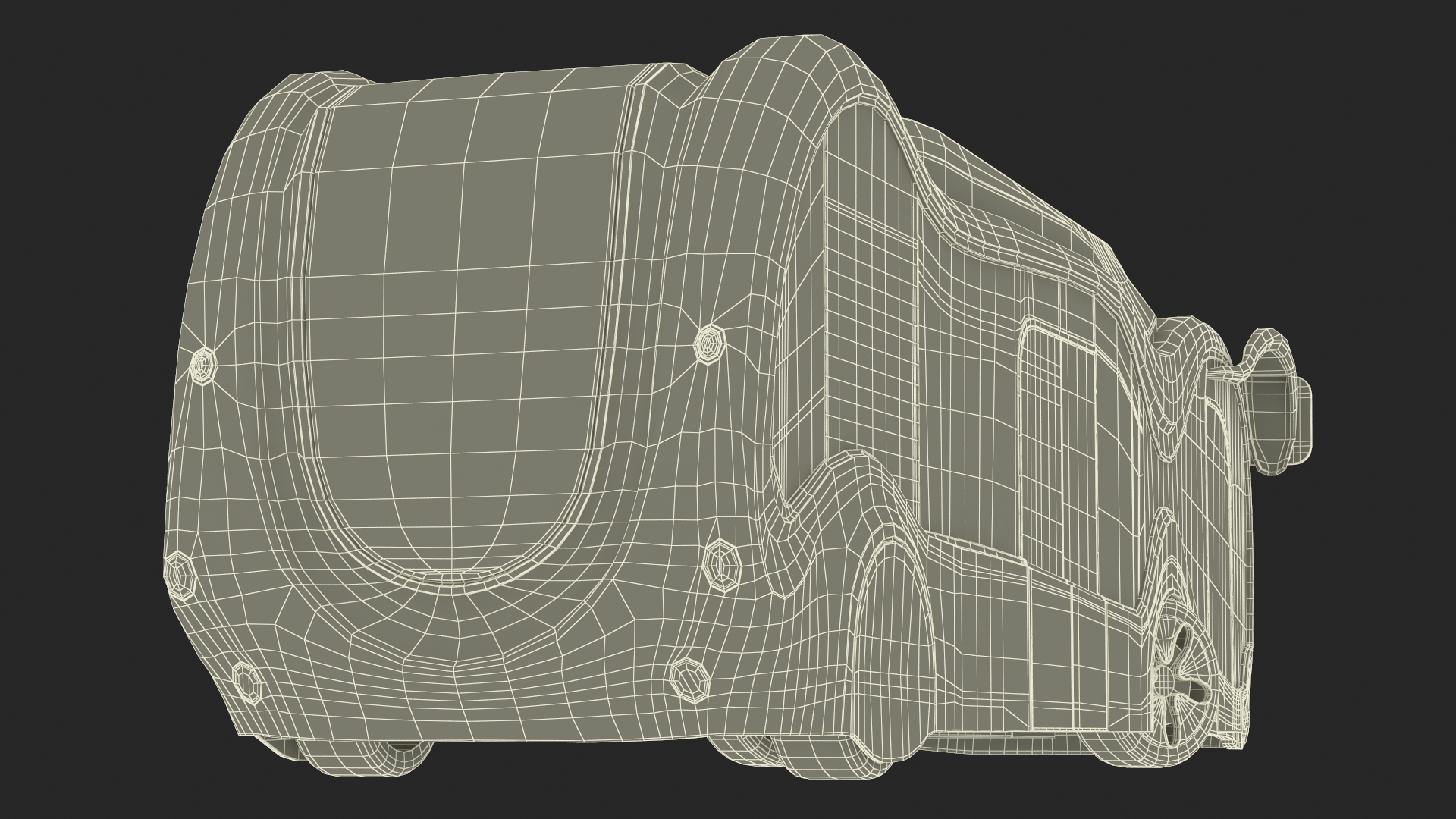 3D Futuristic Electric Bus Concept White Rigged for Maya model