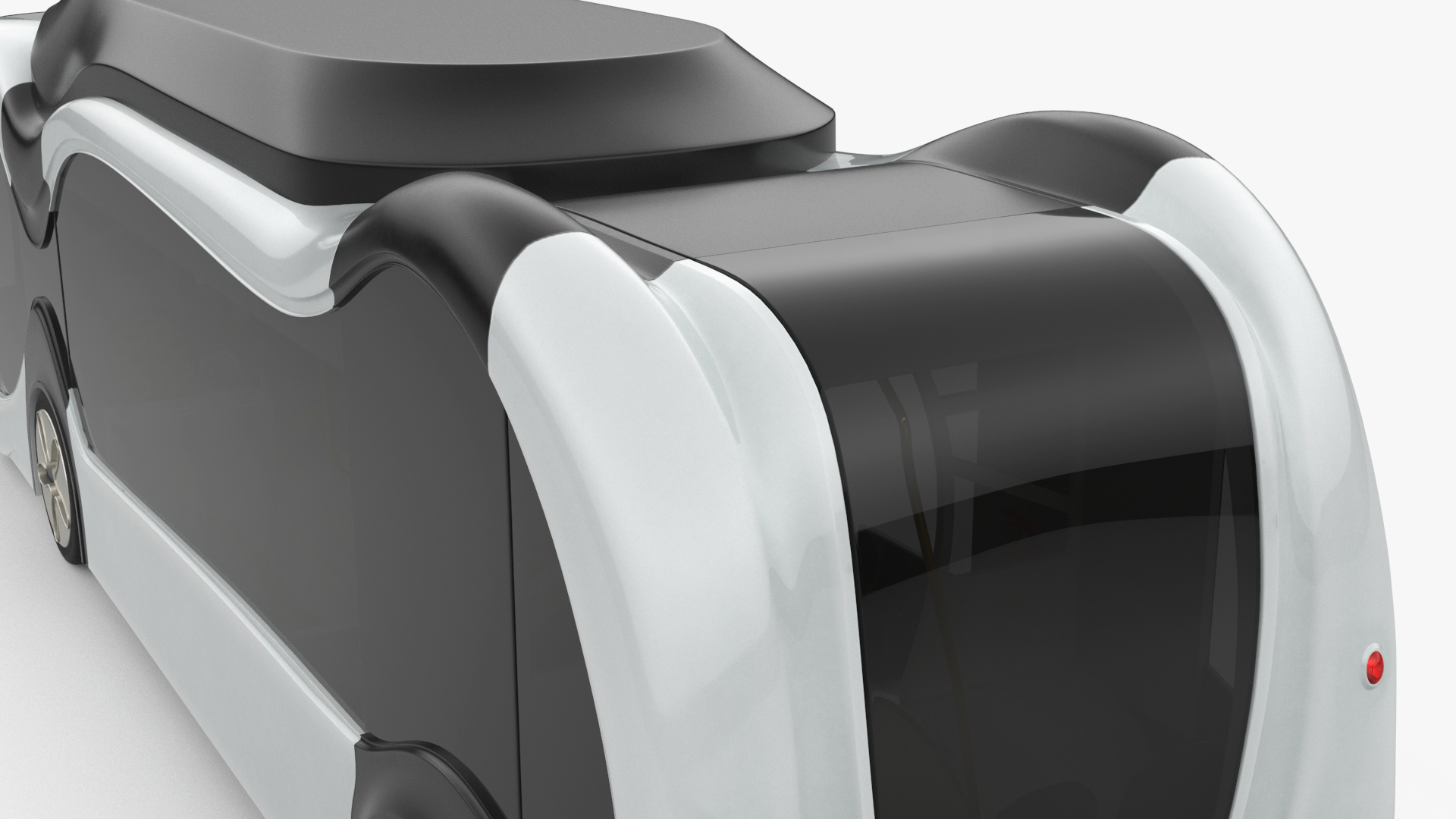 3D Futuristic Electric Bus Concept White Rigged for Maya model