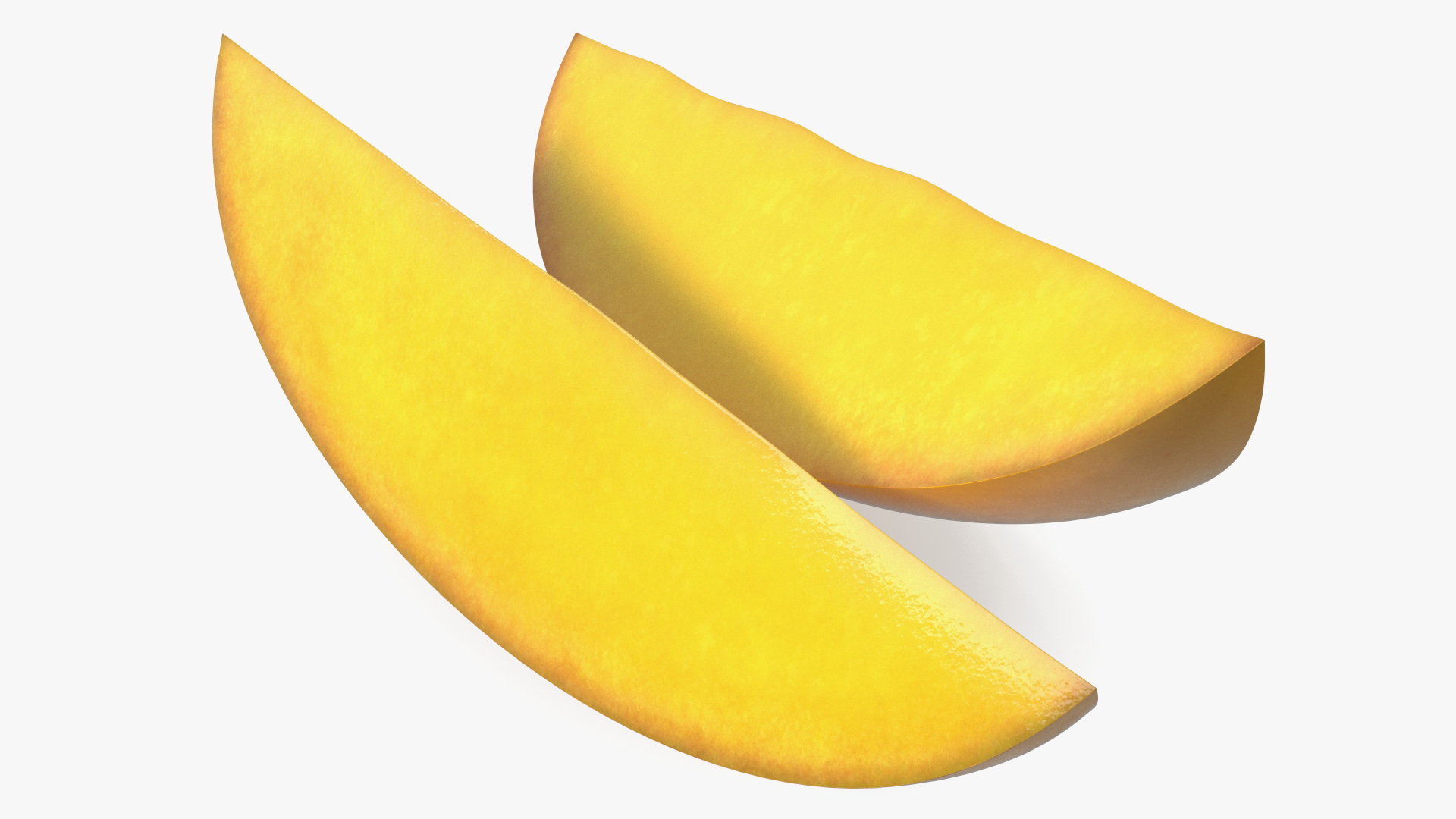 Yellow Mango Slices 3D model