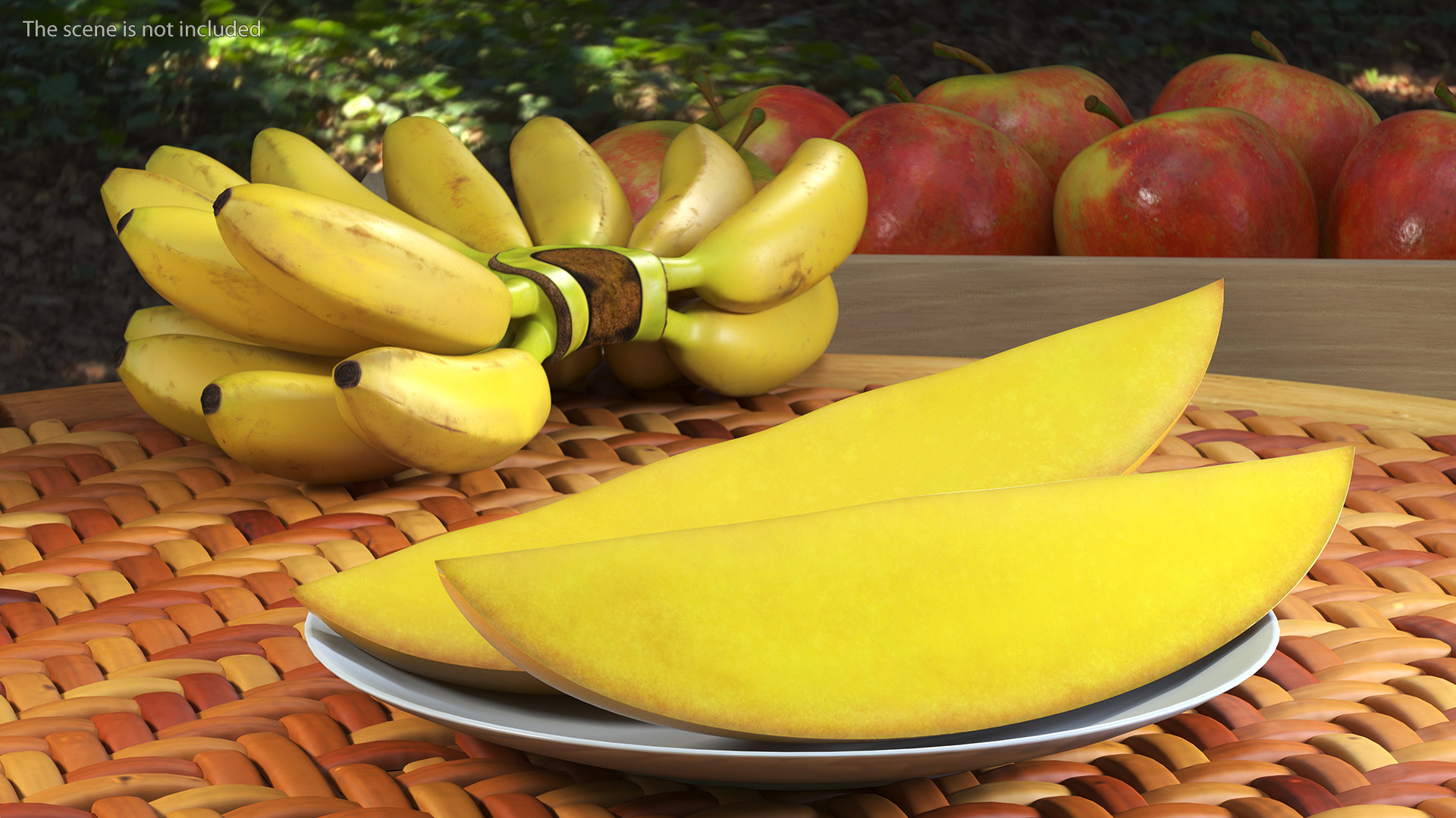 Yellow Mango Slices 3D model