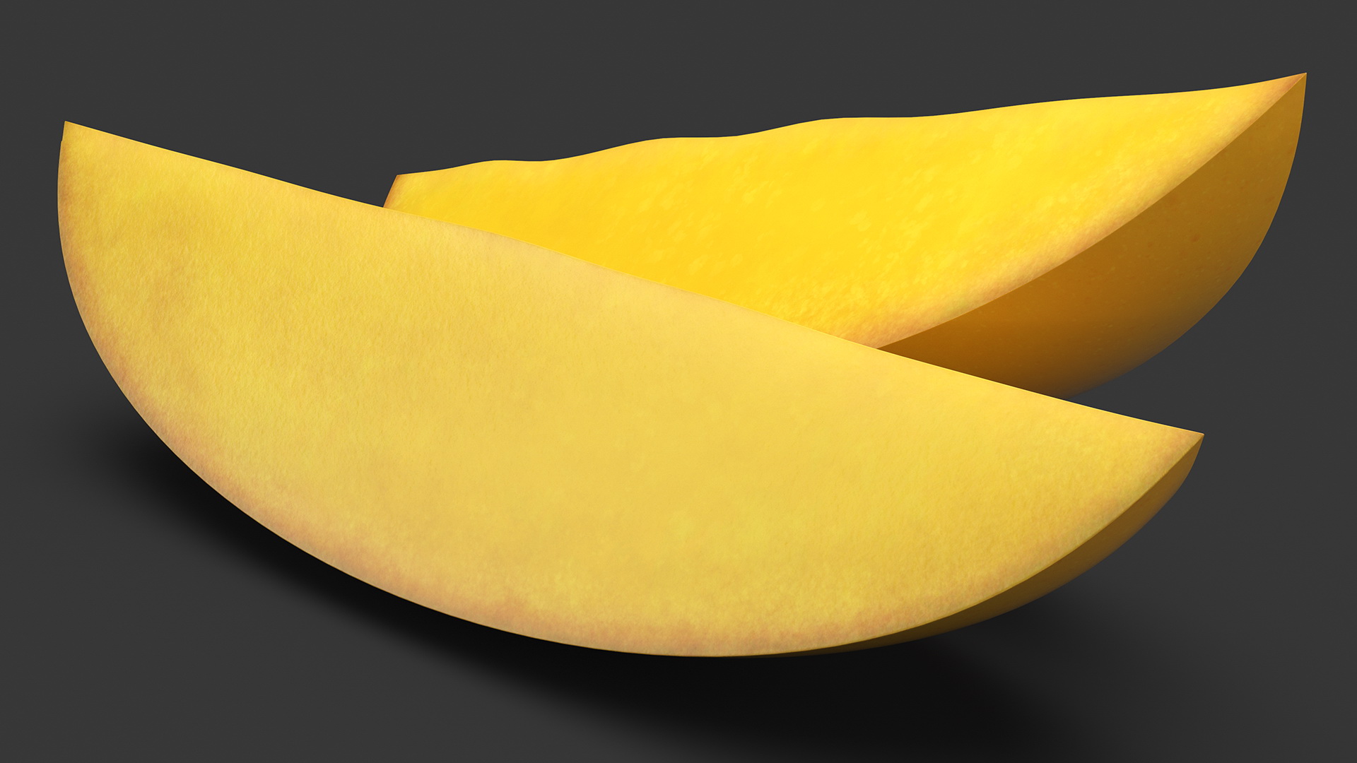 Yellow Mango Slices 3D model