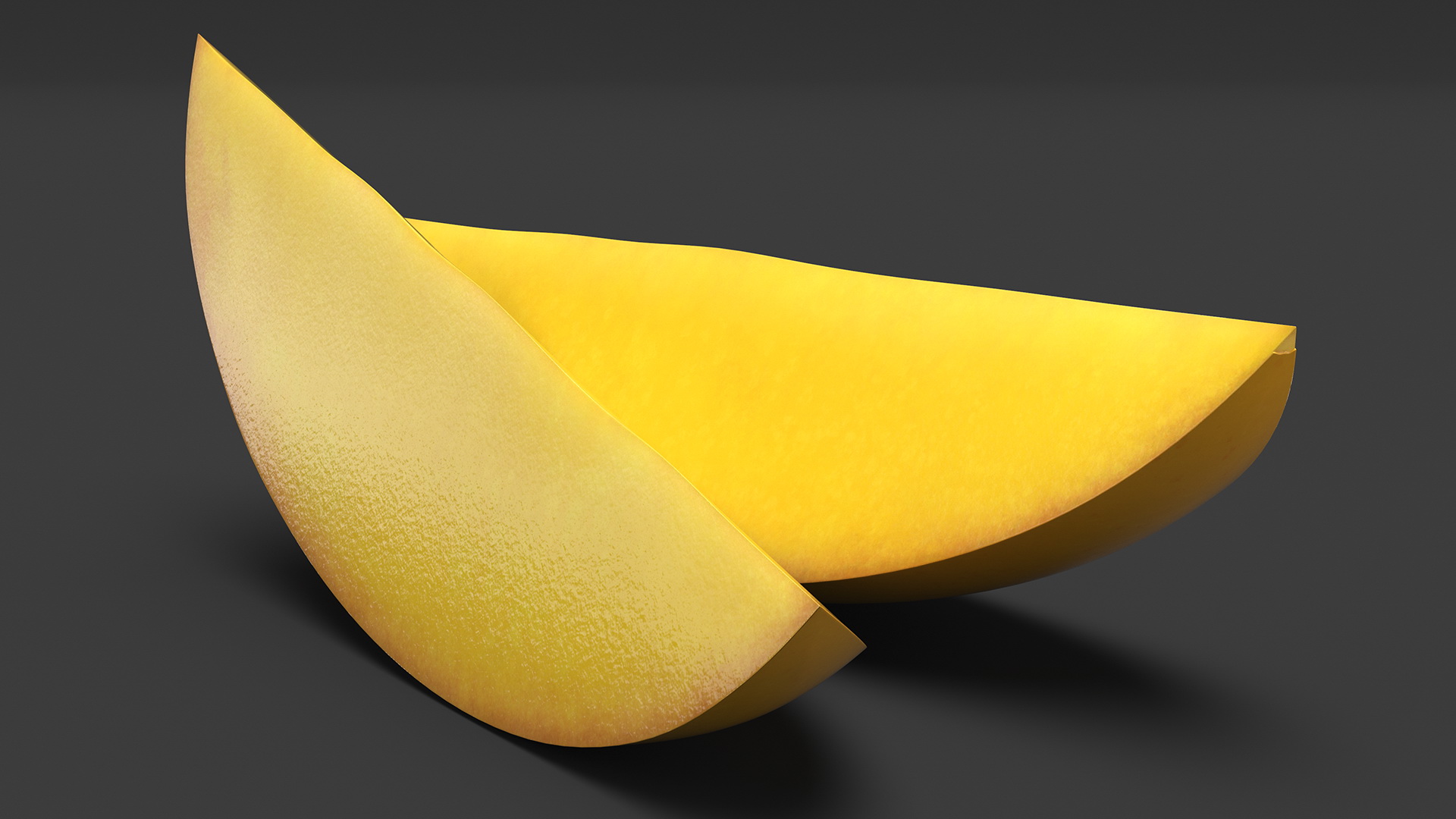 Yellow Mango Slices 3D model