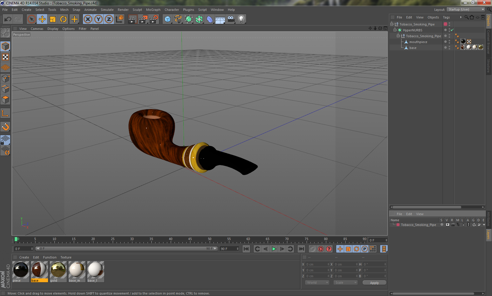 3D model Tobacco Smoking Pipe