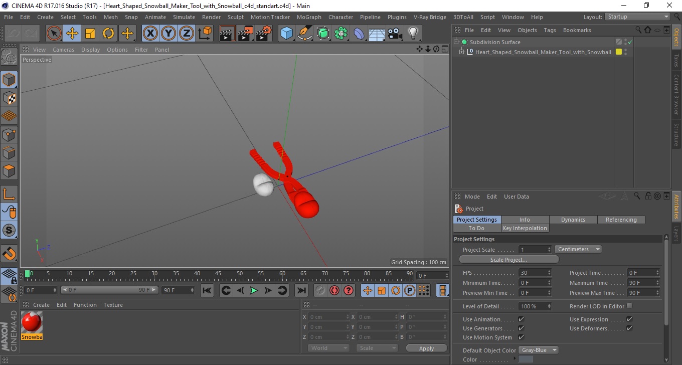 3D Heart Shaped Snowball Maker Tool with Snowball