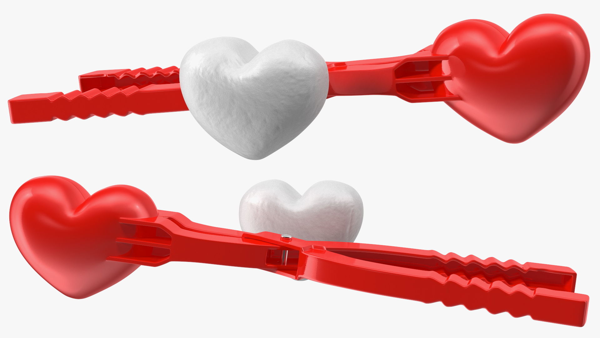 3D Heart Shaped Snowball Maker Tool with Snowball